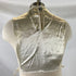 Vintage 1950s Ivory Satin Dickey with Button Closure