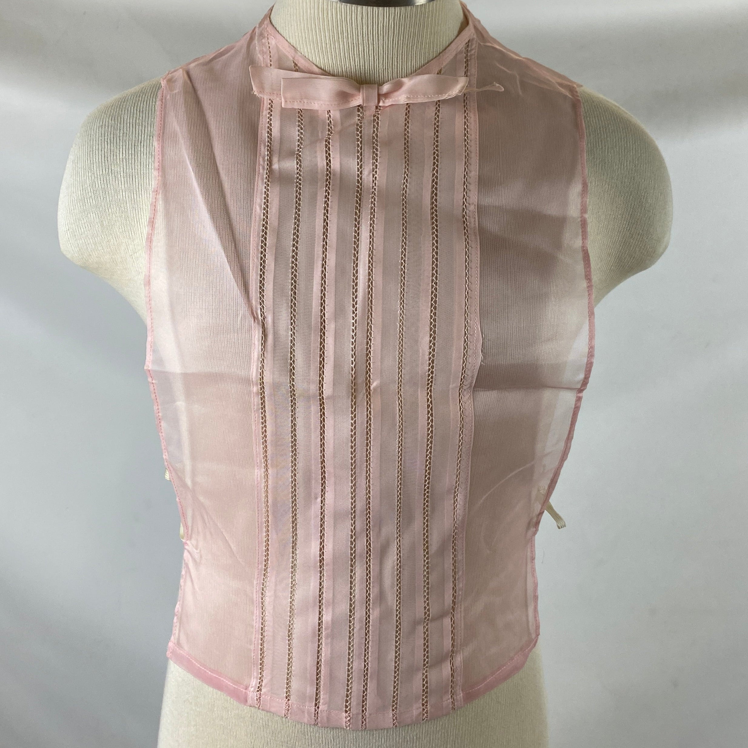 Vintage 1950s Pink Mesh with Bow Details