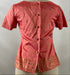 Vintage 1960s-70s "Kim Phuong" Pink Silk Blouse with Gold Embroidery Size Unknown