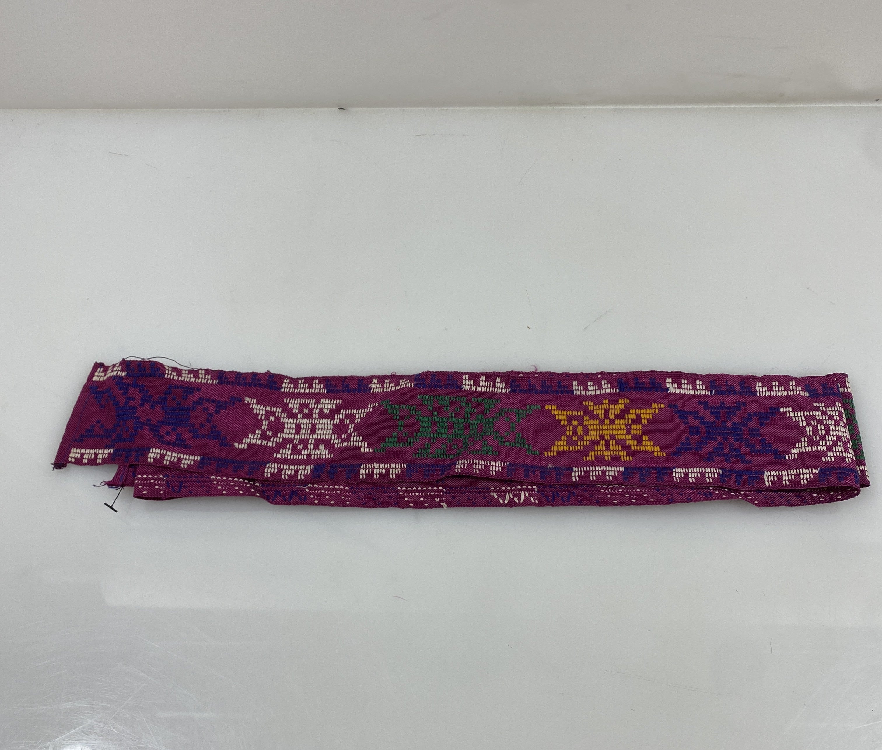 Vintage 1960's Magenta Patterned Belt