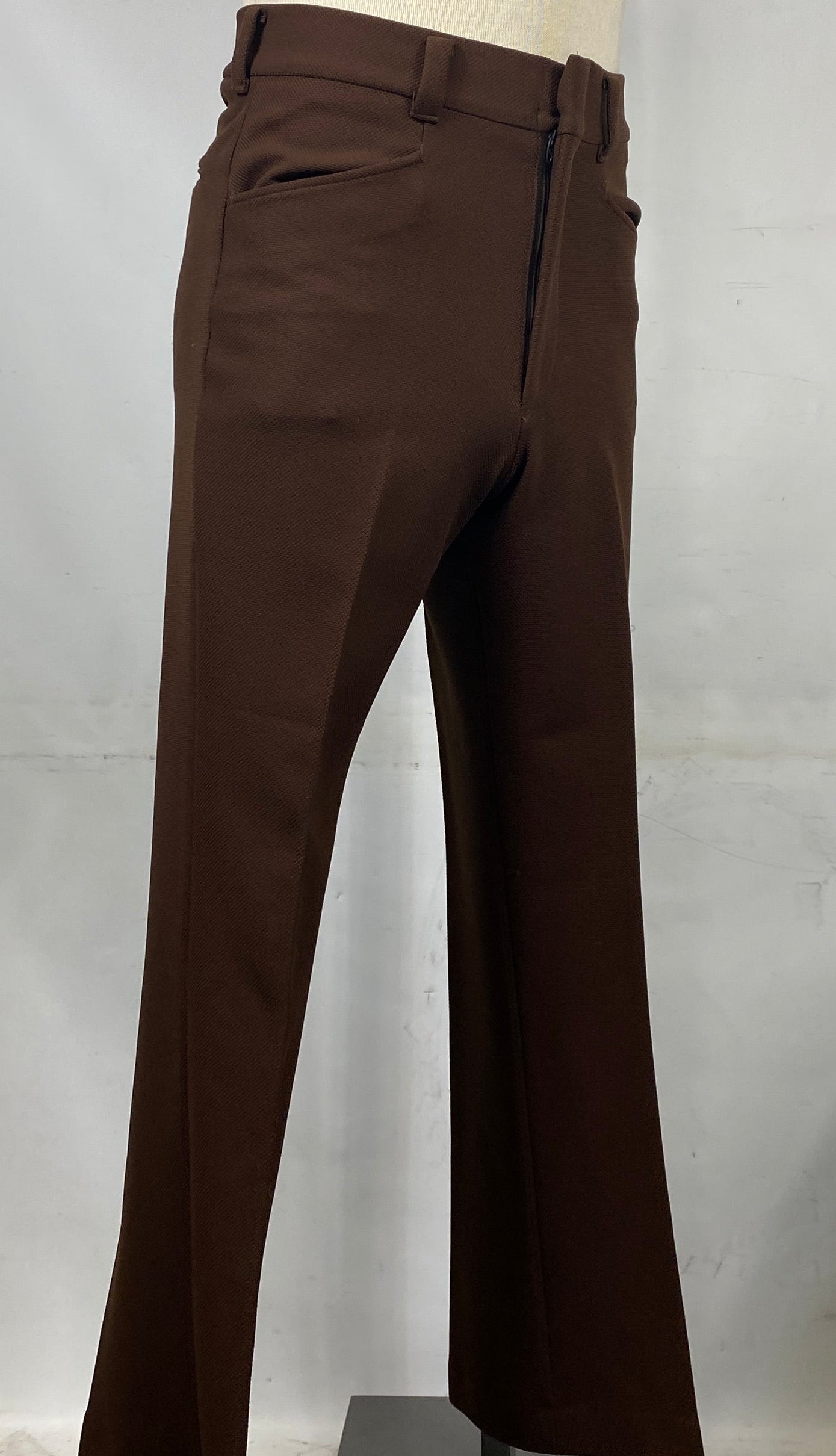 Vintage 1970's Brown Knit Pants Men's Size Unknown