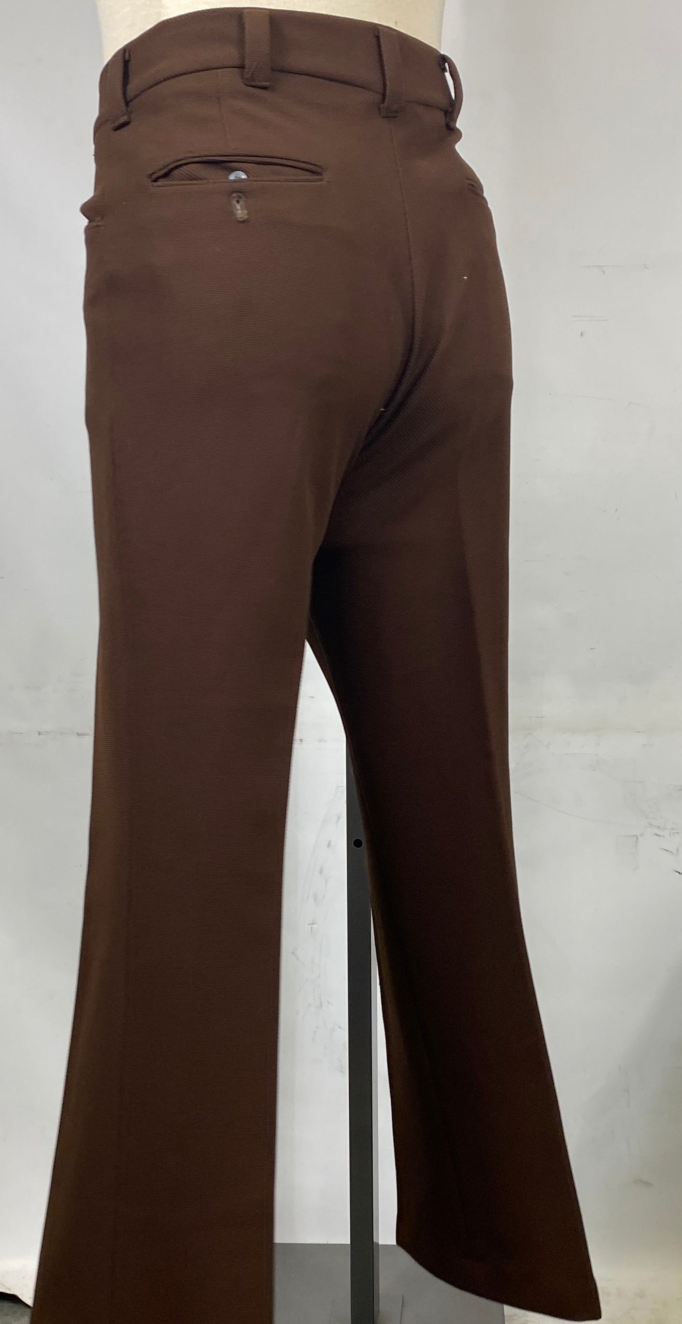 Vintage 1970's Brown Knit Pants Men's Size Unknown