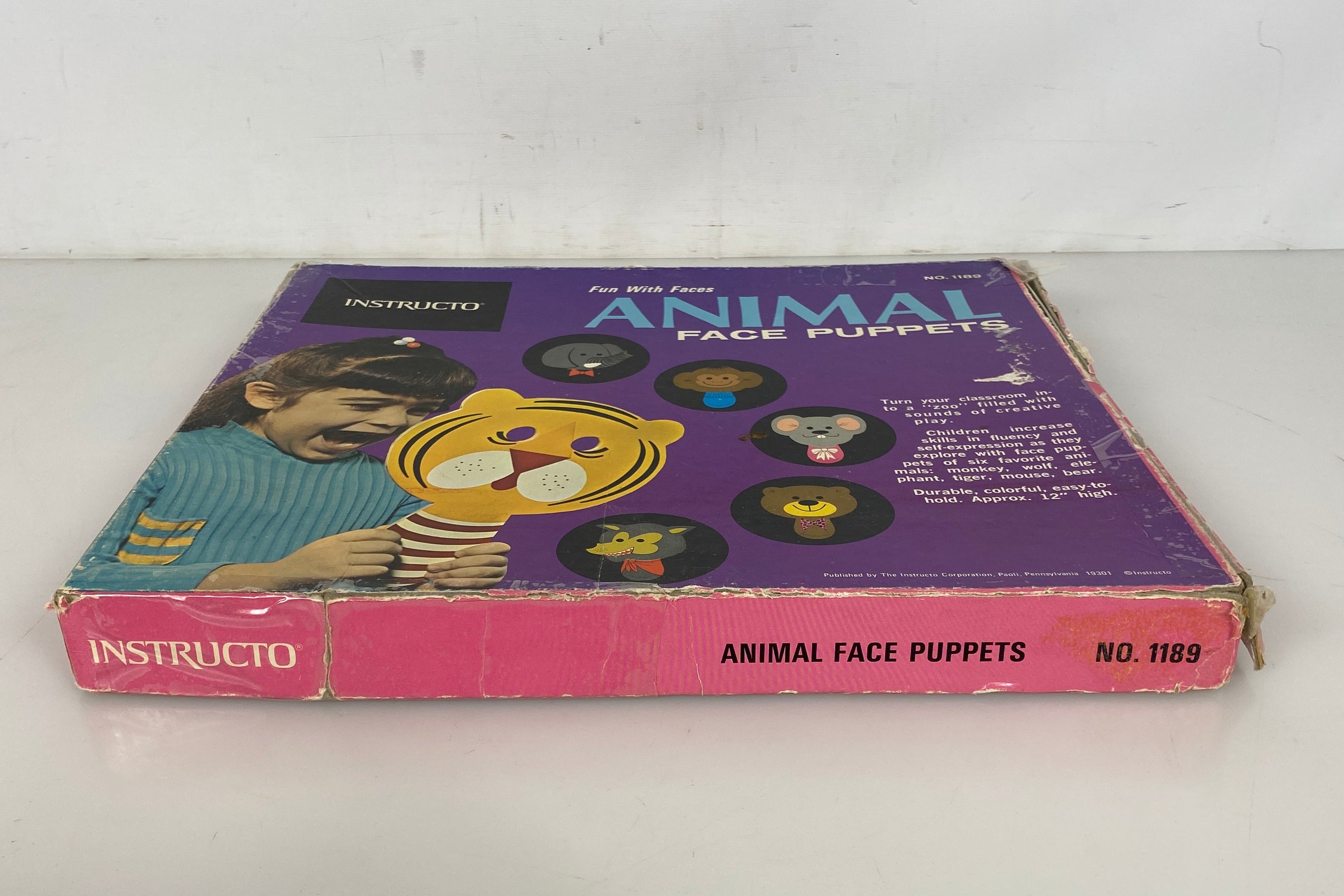 Vintage 1970's Judy Instructo Fun w/ Faces Animal Face Puppets