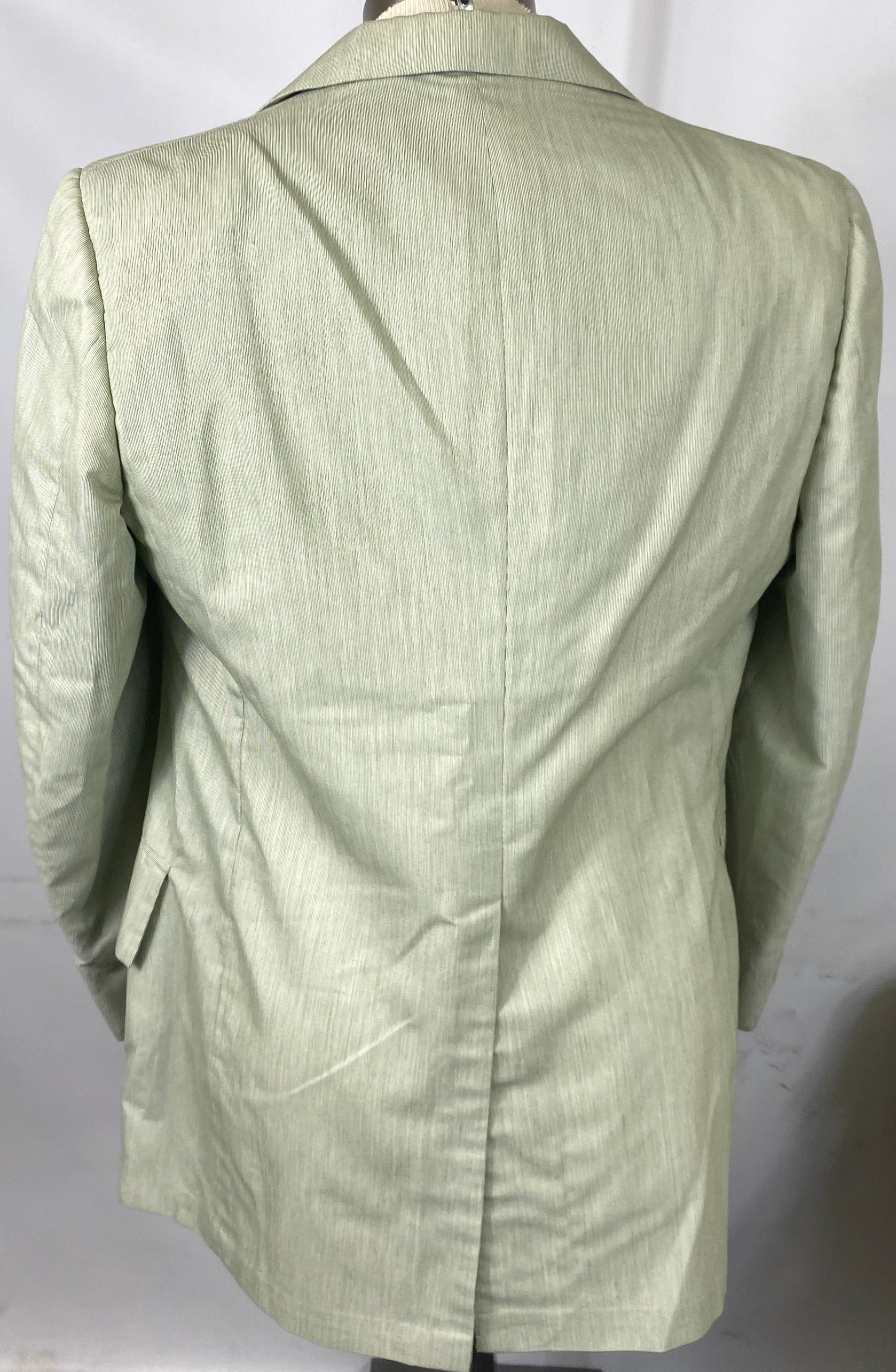 Vintage 1970's Marx-Haas Clothing Green Pinstripe Suit Jacket Men's Size Unknown