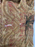 Vintage 1970s Red Paisley Patterned Fabric