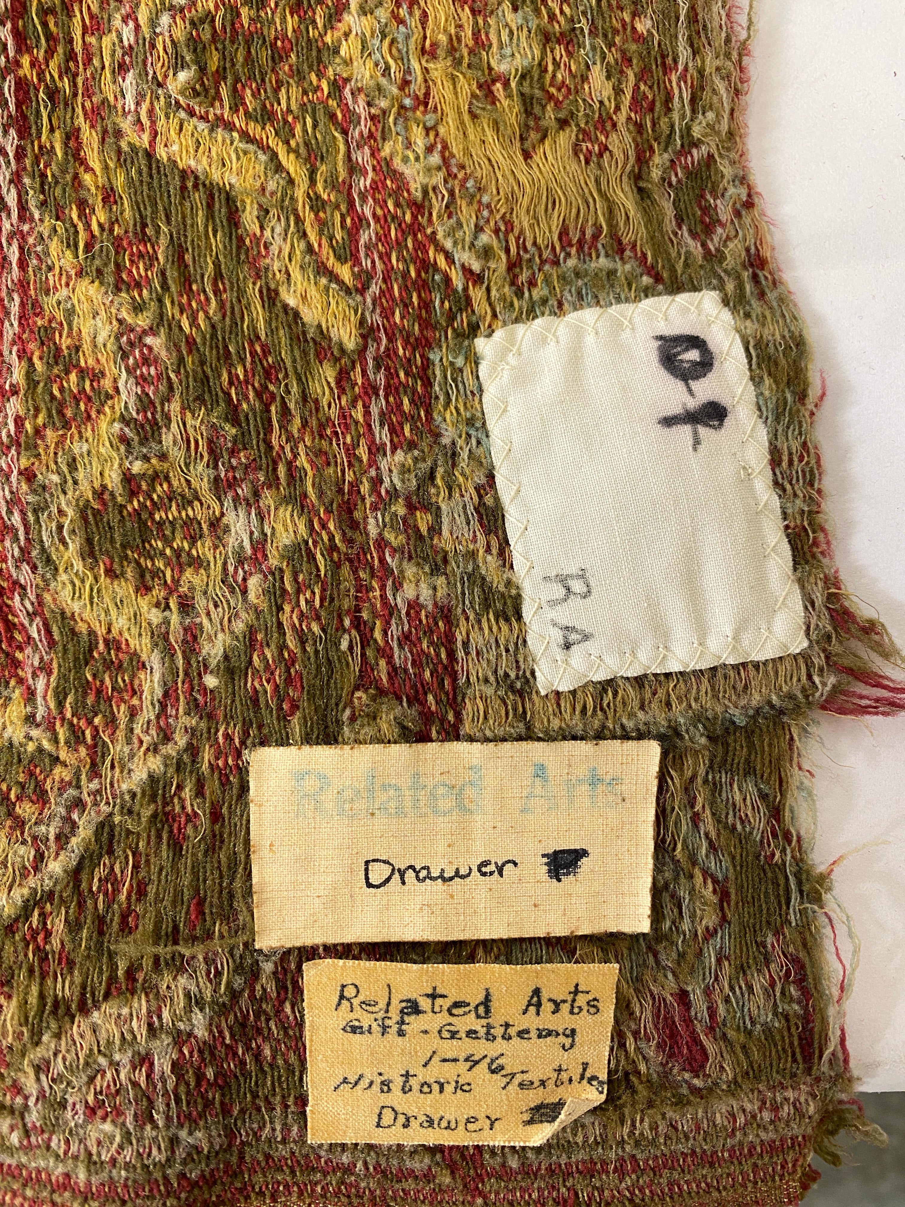 Vintage 1970s Red Paisley Patterned Fabric