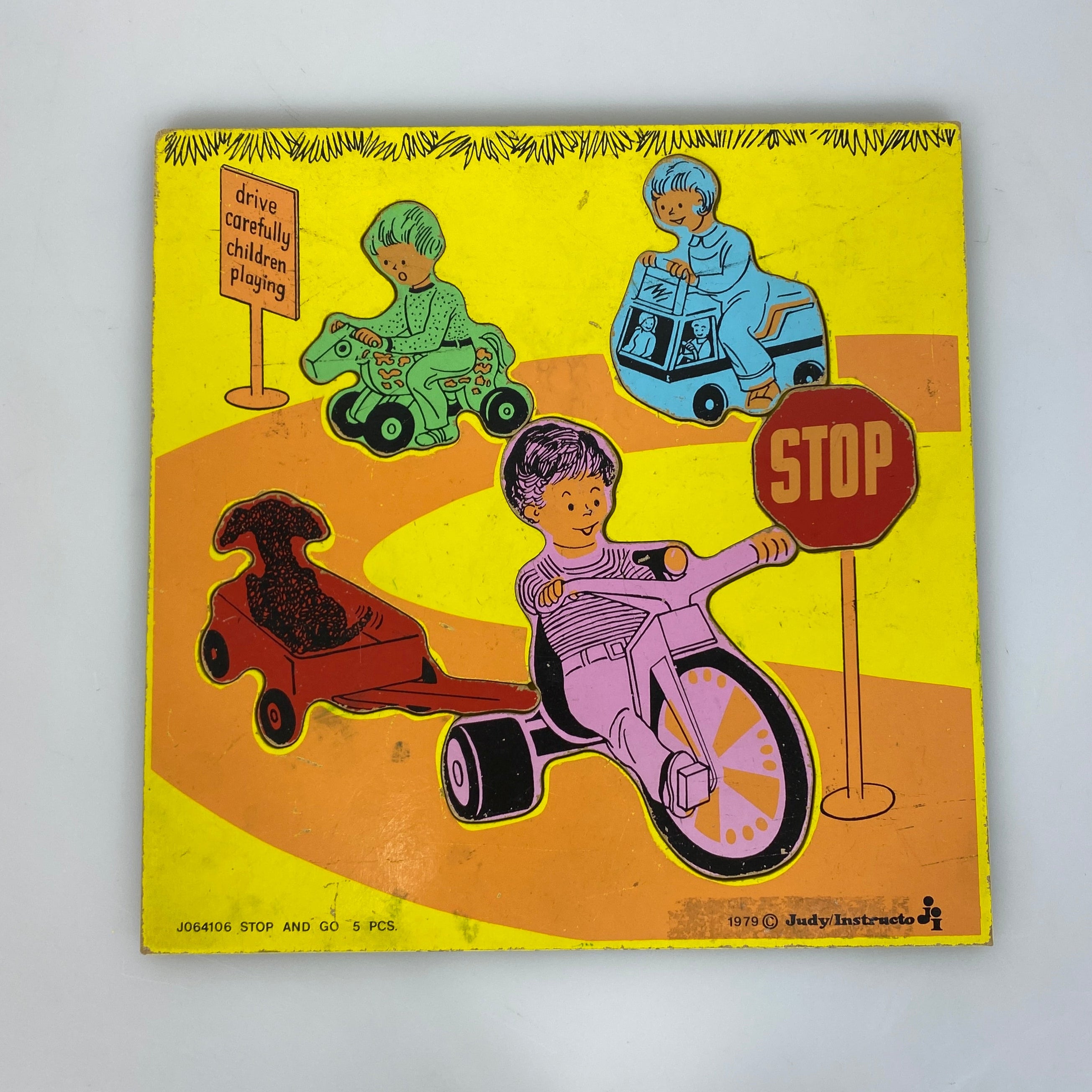 Vintage 1979 Judy/Instructo "Stop and Go" Children's Puzzle