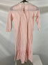 Vintage 1979 "Loungees" Pink Nylon Children's Nightgown with Rose Details Size 8