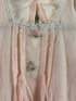 Vintage 1979 "Loungees" Pink Nylon Children's Nightgown with Rose Details Size 8