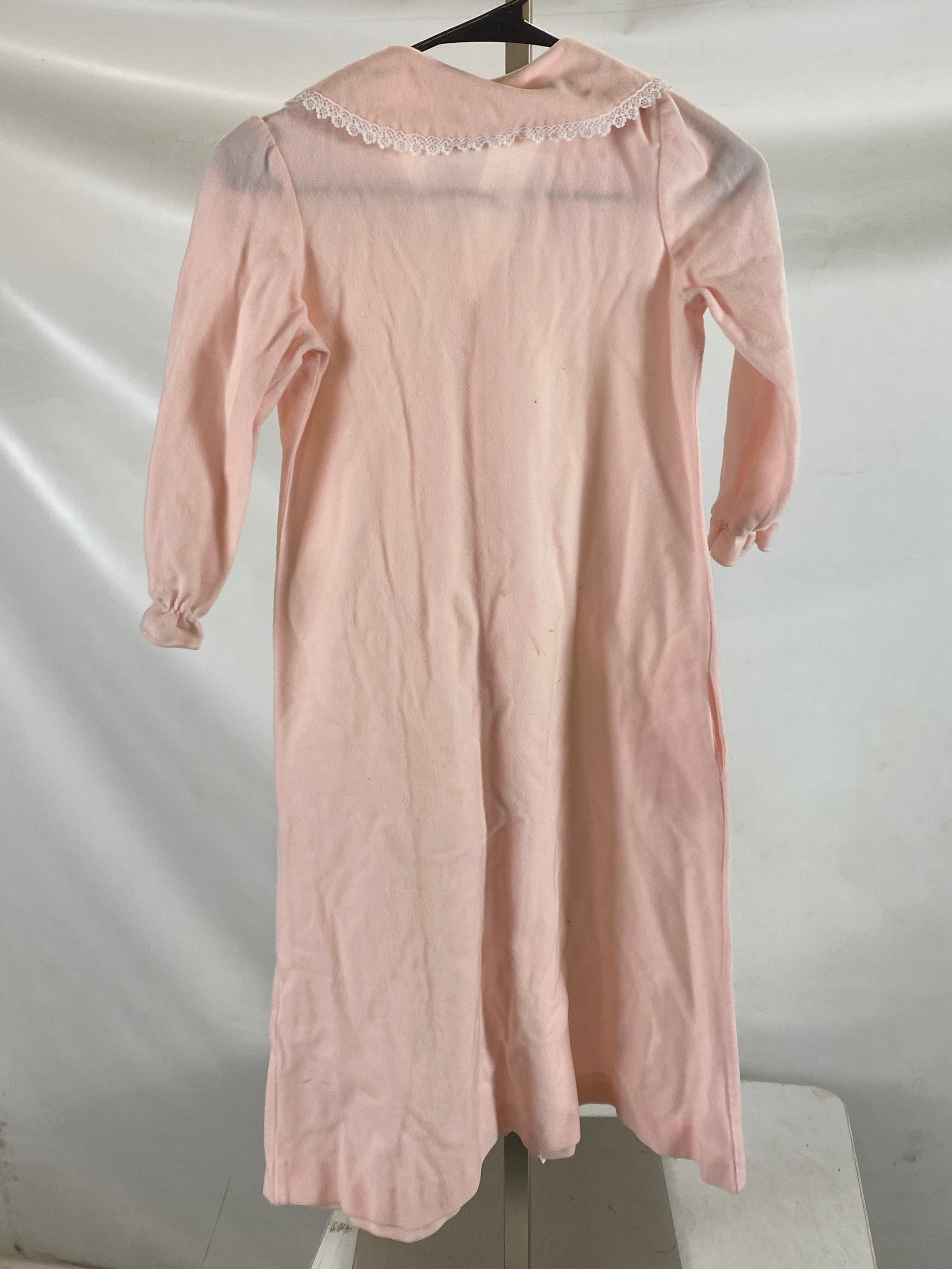 Vintage 1979 "Loungees" Pink Nylon Children's Robe with Button Closures Size 8