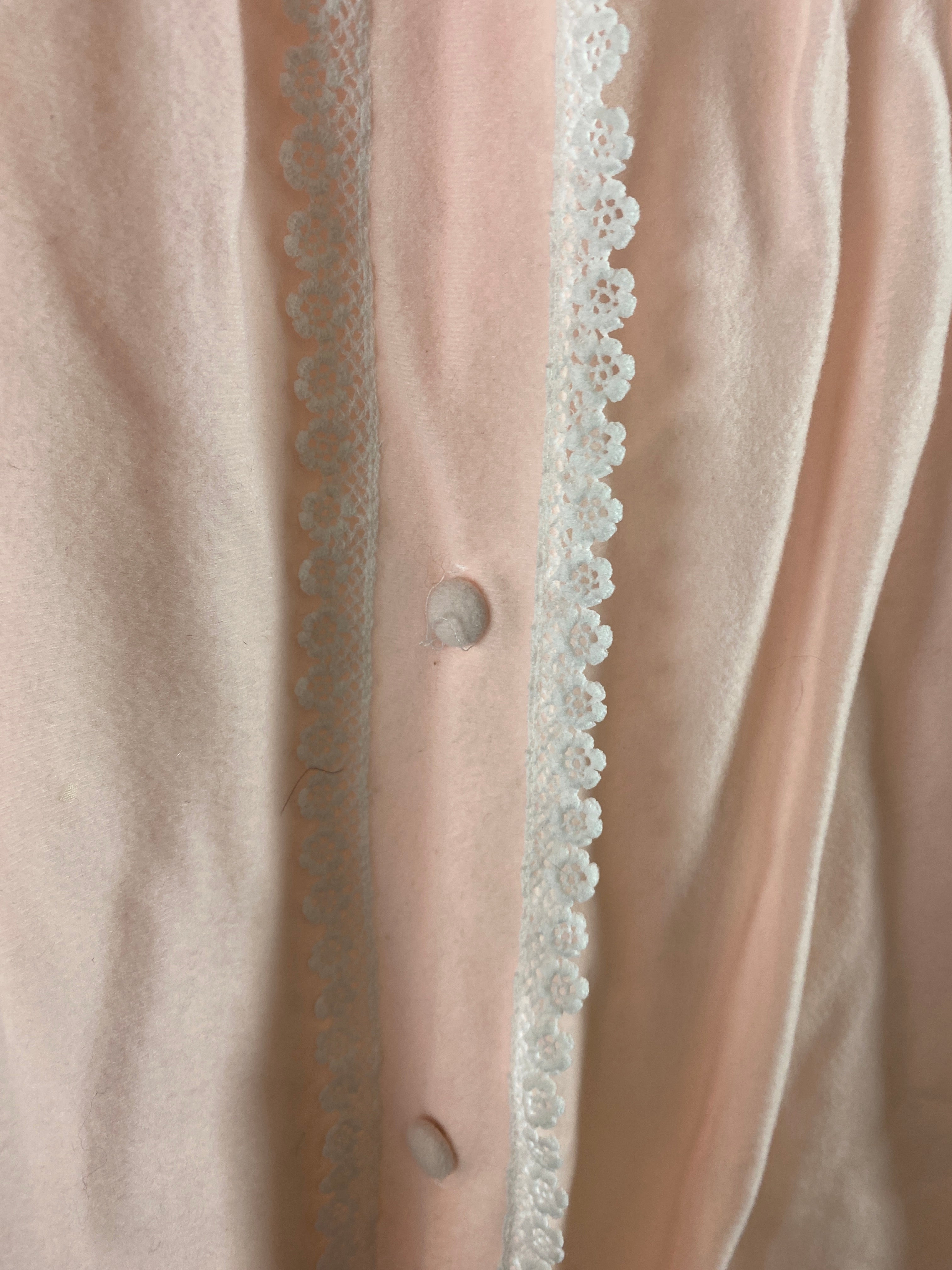 Vintage 1979 "Loungees" Pink Nylon Children's Robe with Button Closures Size 8