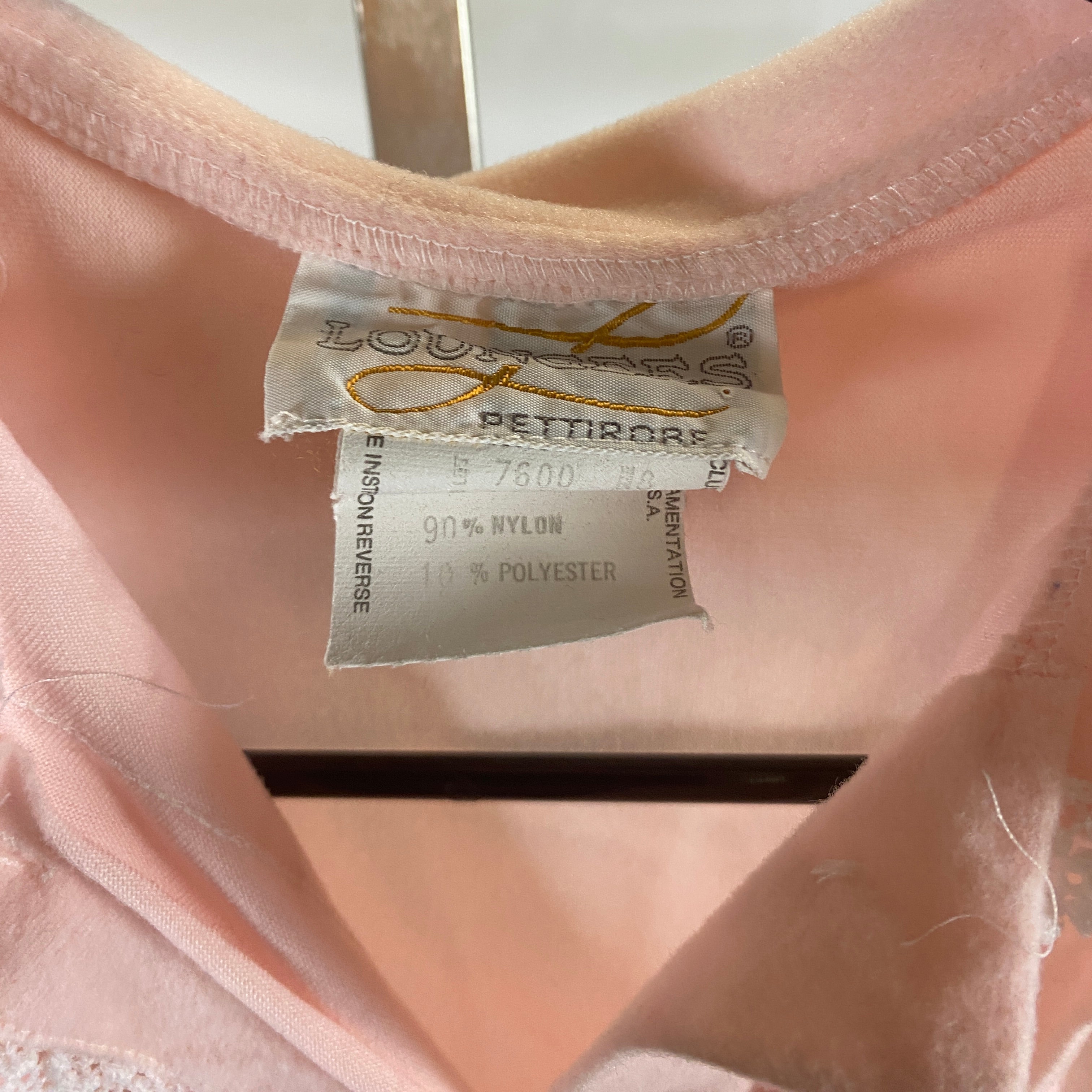 Vintage 1979 "Loungees" Pink Nylon Children's Robe with Button Closures Size 8