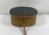 Vintage 19th Century French Wooden Hat Box with Leather Straps