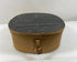Vintage 19th Century French Wooden Hat Box with Leather Straps