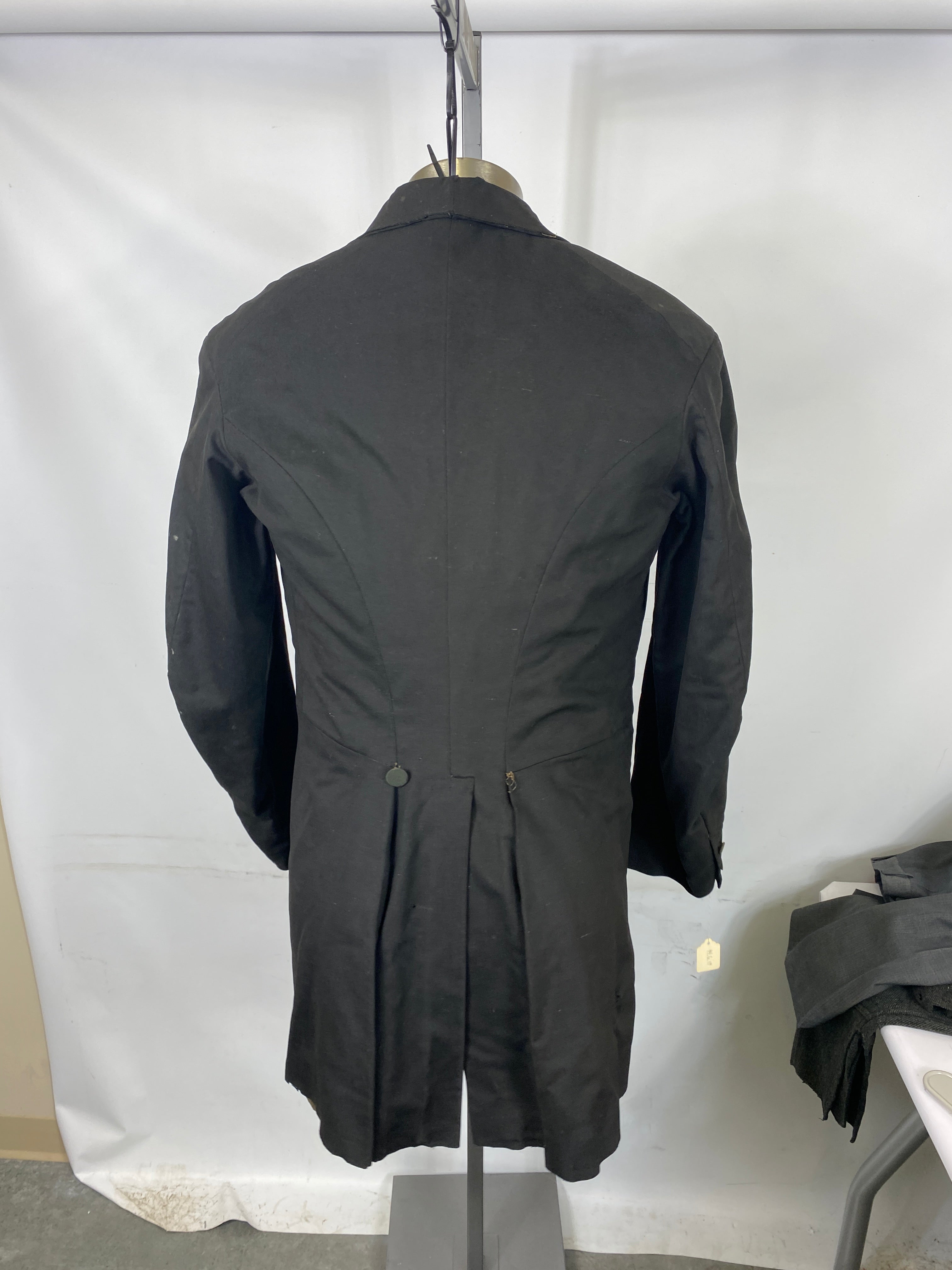 Vintage 30's Black Wool Dress Coat