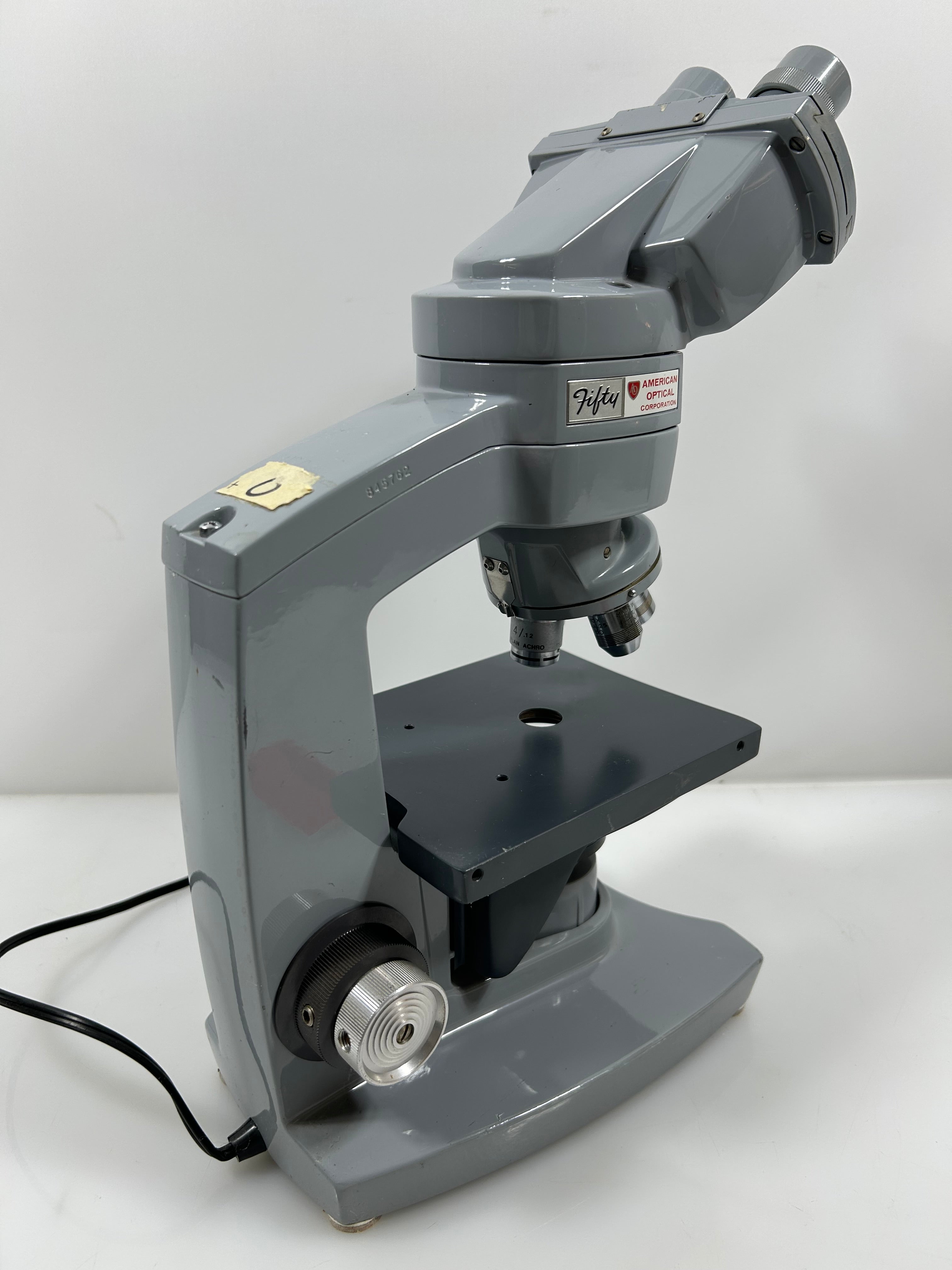 Vintage American Optical "Fifty" Binocular Microscope with 4 Objective Lenses *Untested*
