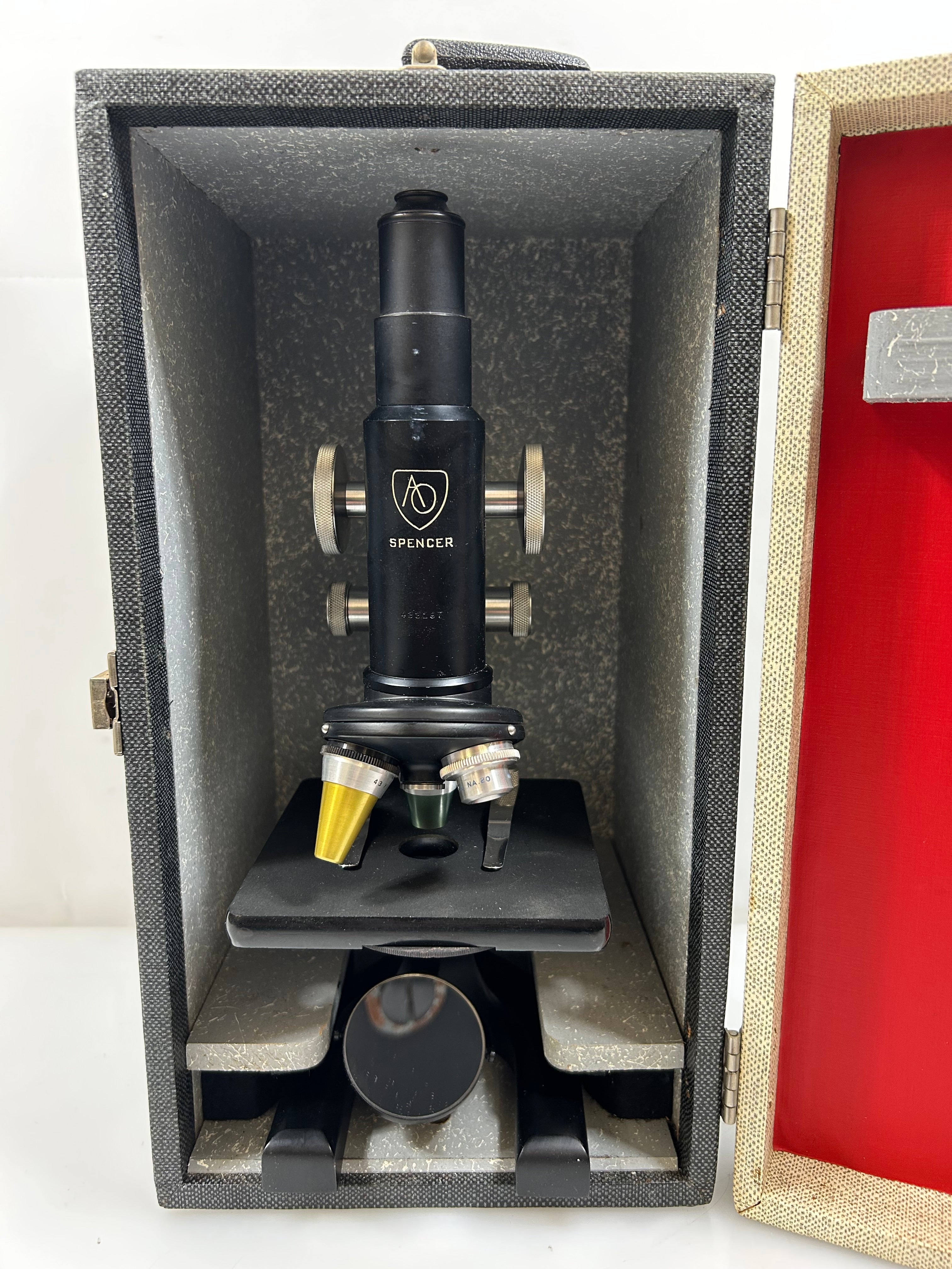 Vintage American Optical Spencer Monocular Microscope