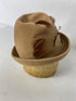 Vintage Ann Marie Luxuria Felt Bowler Hat with Feathers - Italy