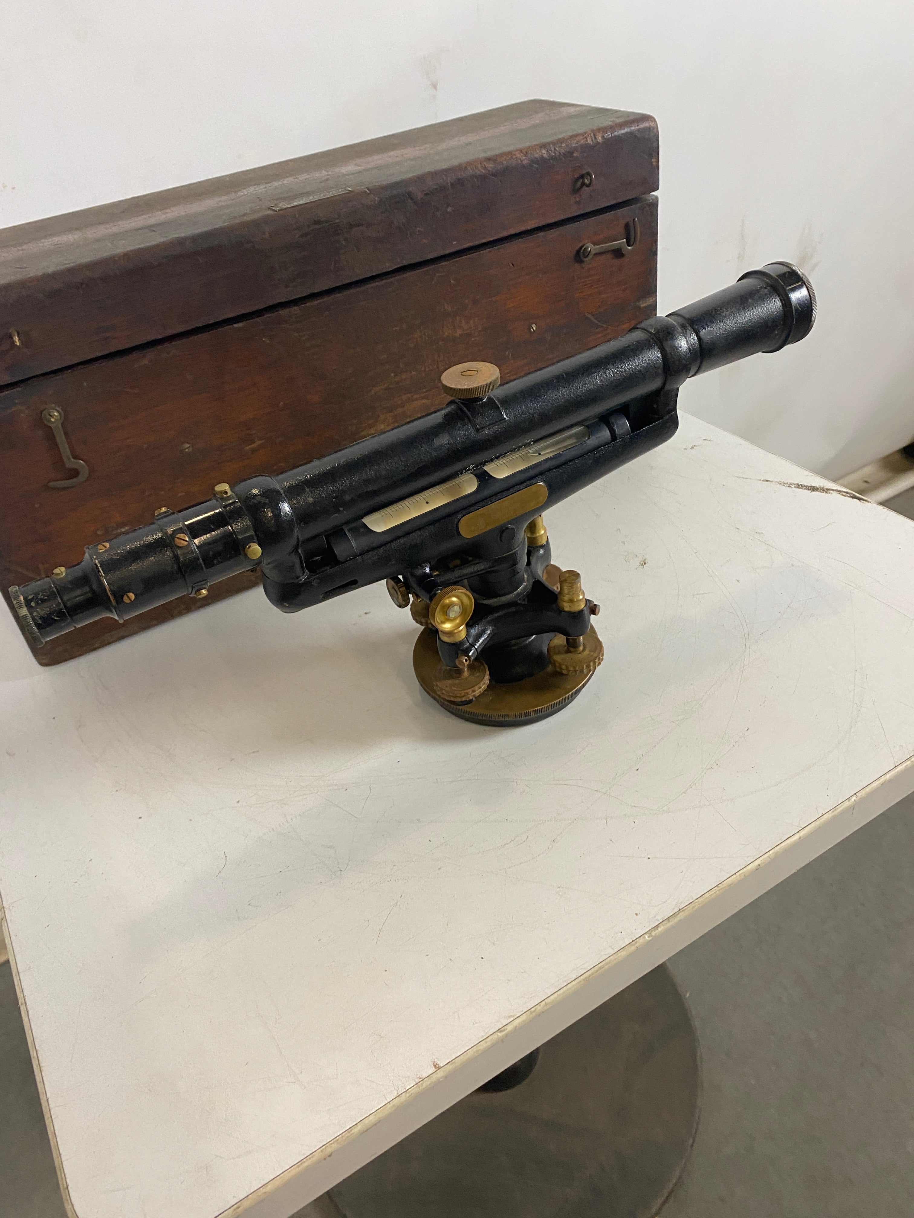 Vintage Berger Transits and Levels Telescope, Level, and Tripod