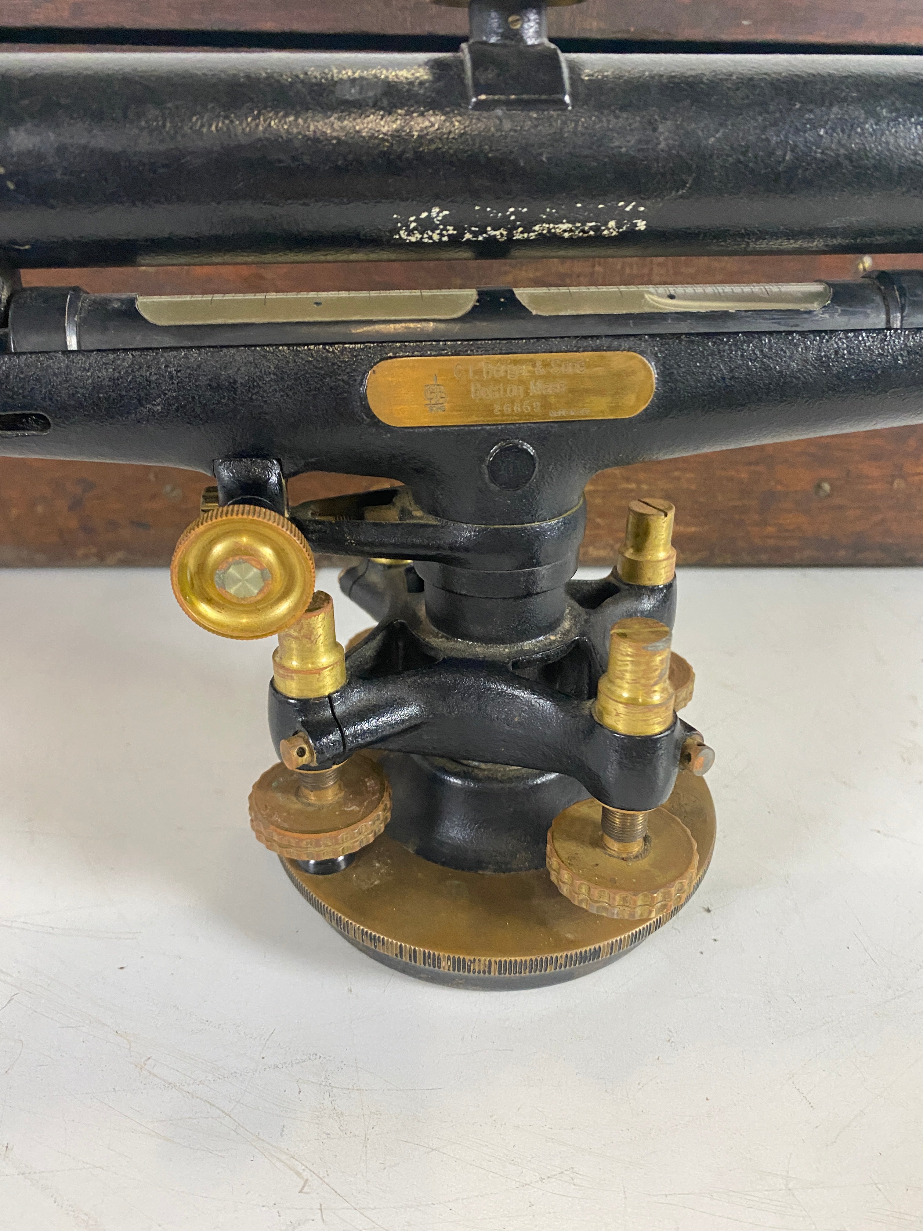 Vintage Berger Transits and Levels Telescope, Level, and Tripod