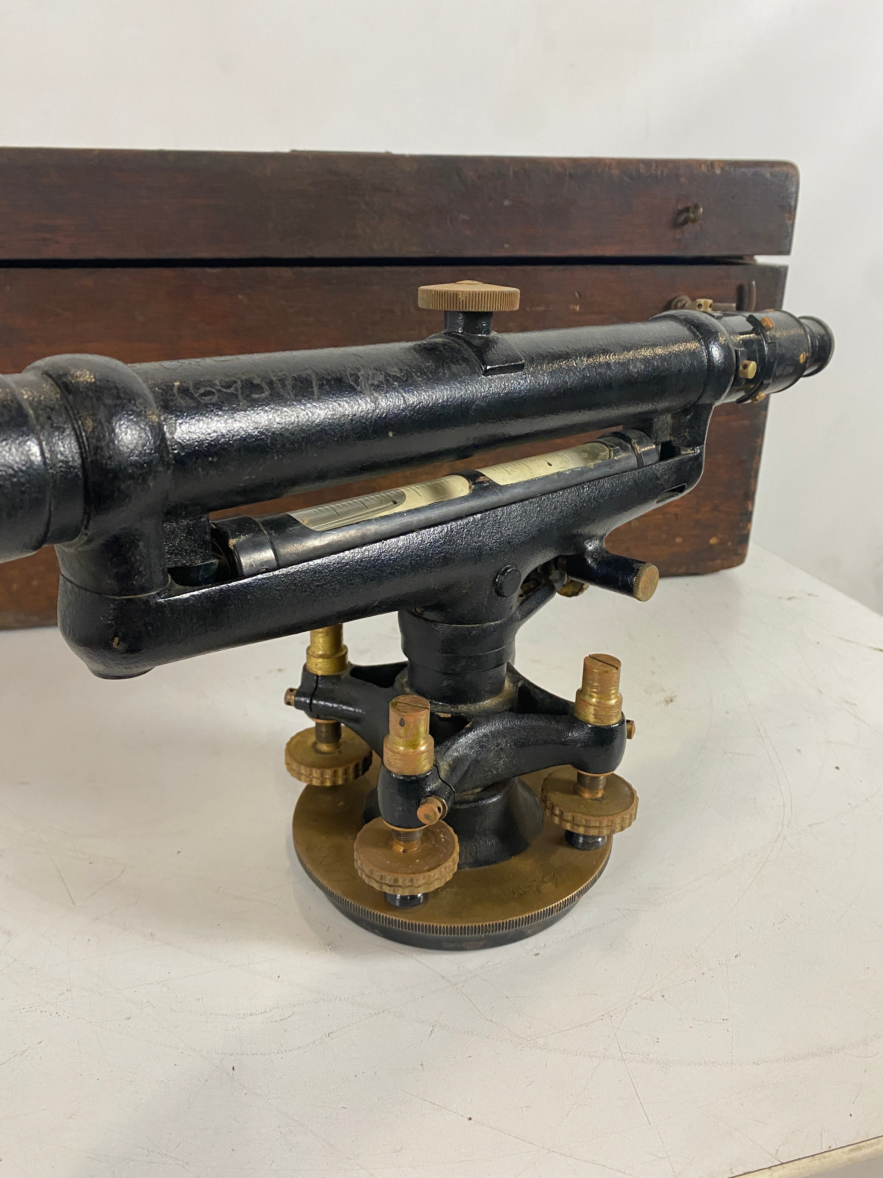 Vintage Berger Transits and Levels Telescope, Level, and Tripod