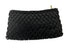 Vintage Black Satin Beaded Coin Purse