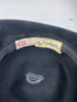 Vintage Black Velour Wide Brimmed Hat with Veil Detail