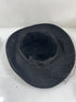 Vintage Black Velour Wide Brimmed Hat with Veil Detail