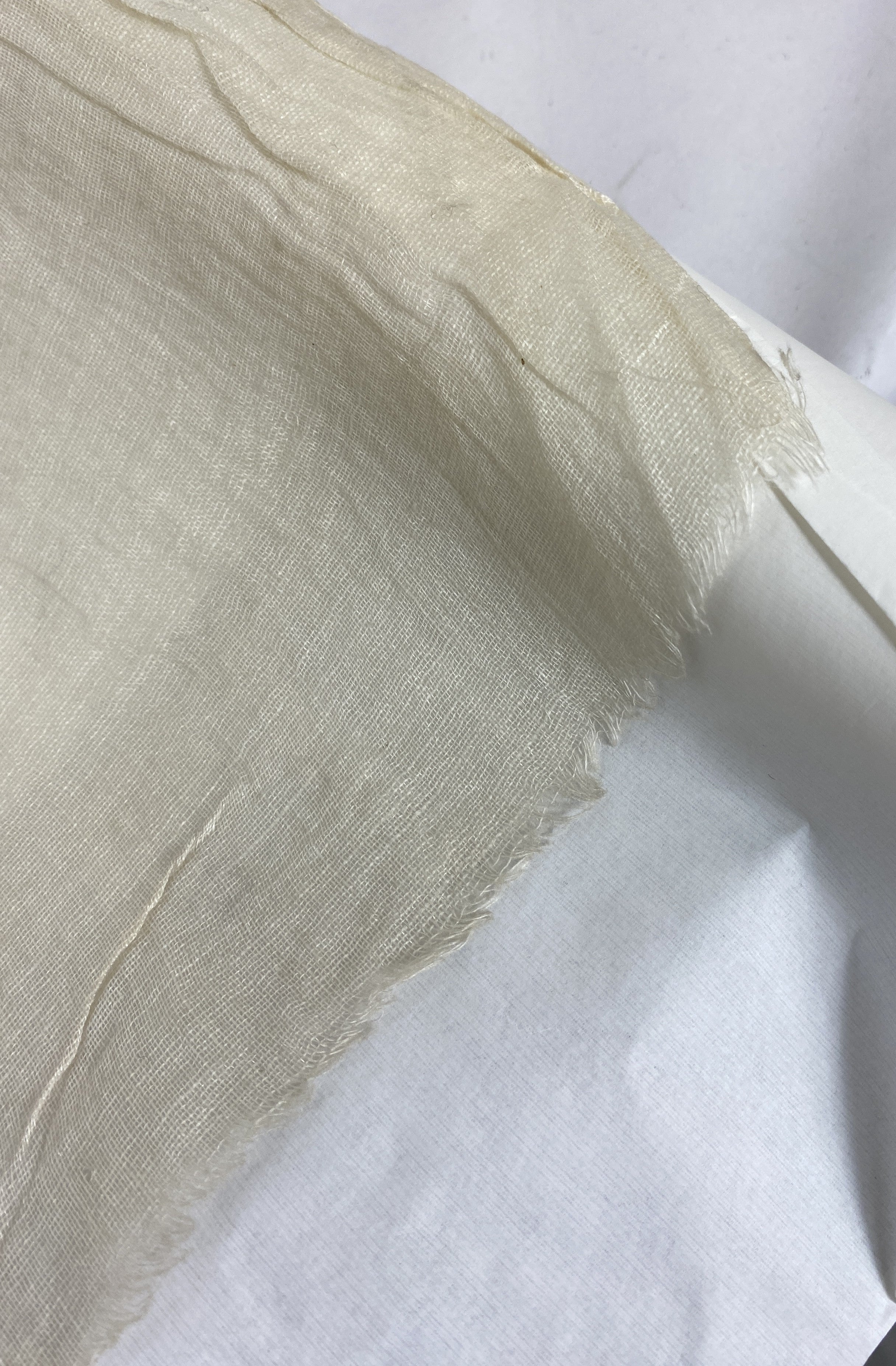 Vintage British Hard Woven Sheer Fabric