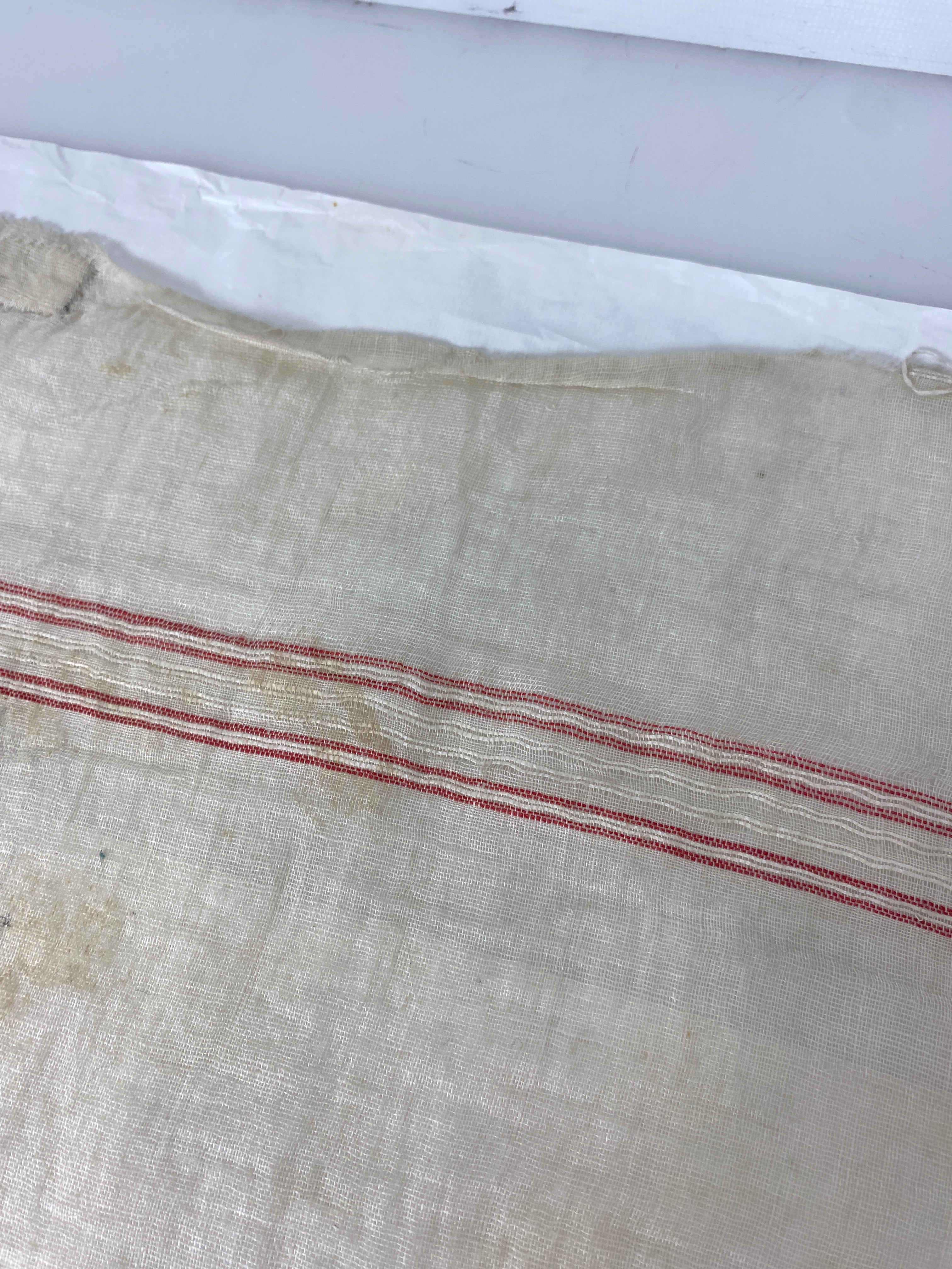 Vintage British Hard Woven Sheer Fabric