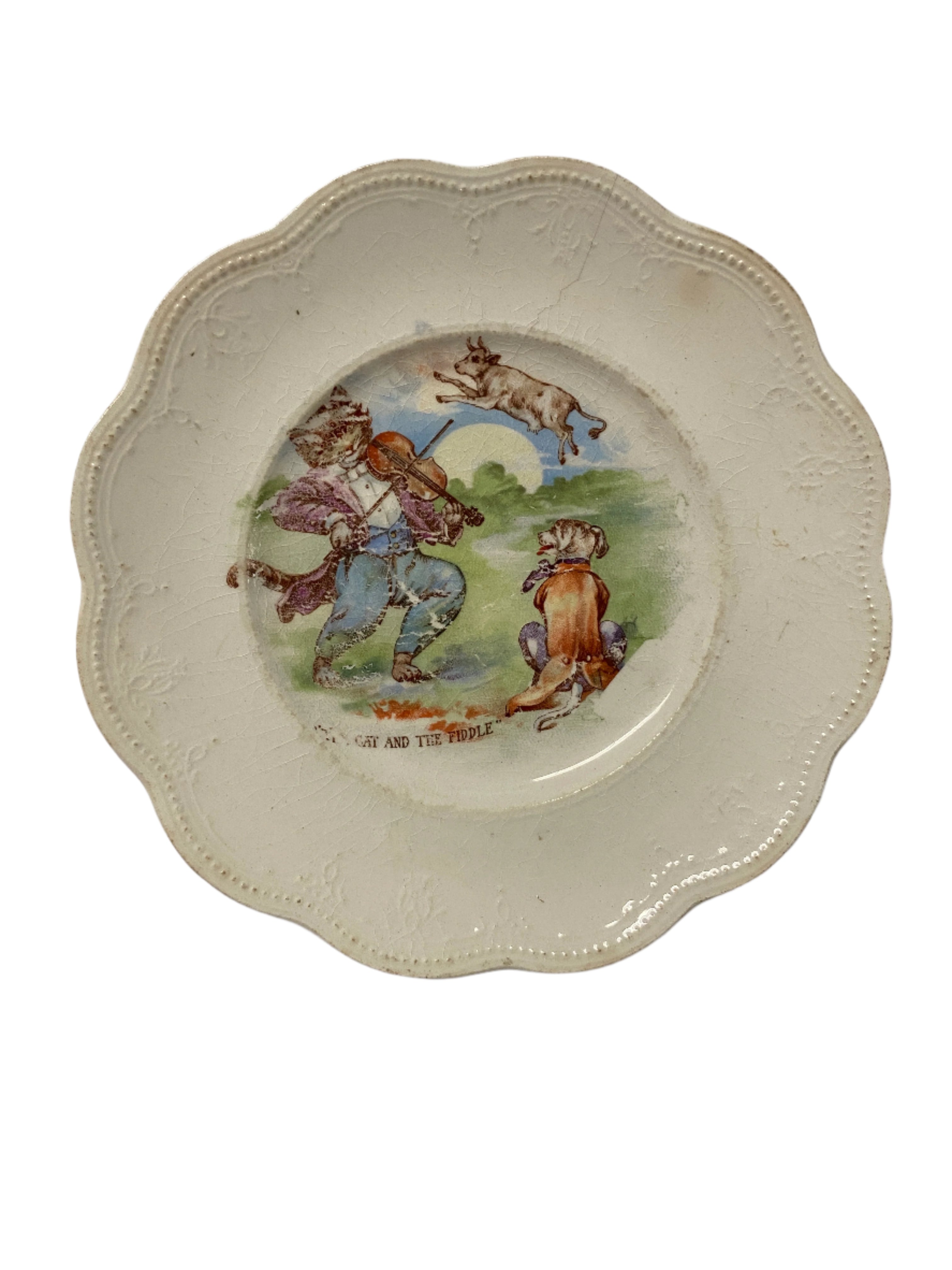 Vintage Cat and the Fiddle Decorative Plate