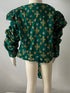 Vintage Children's 2 piece Green Floral Pattern Dress