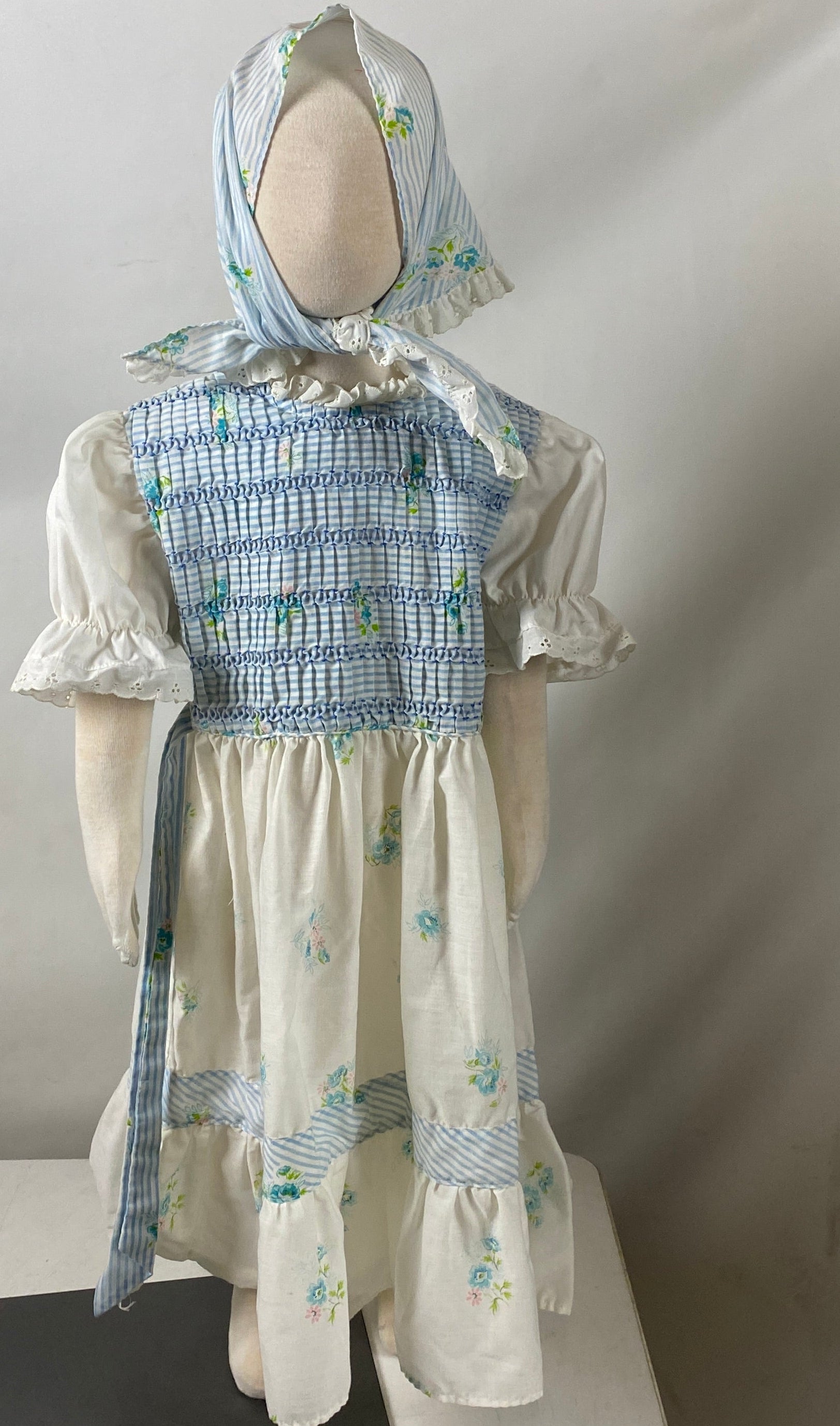 Vintage Children's Blue Spring Dress