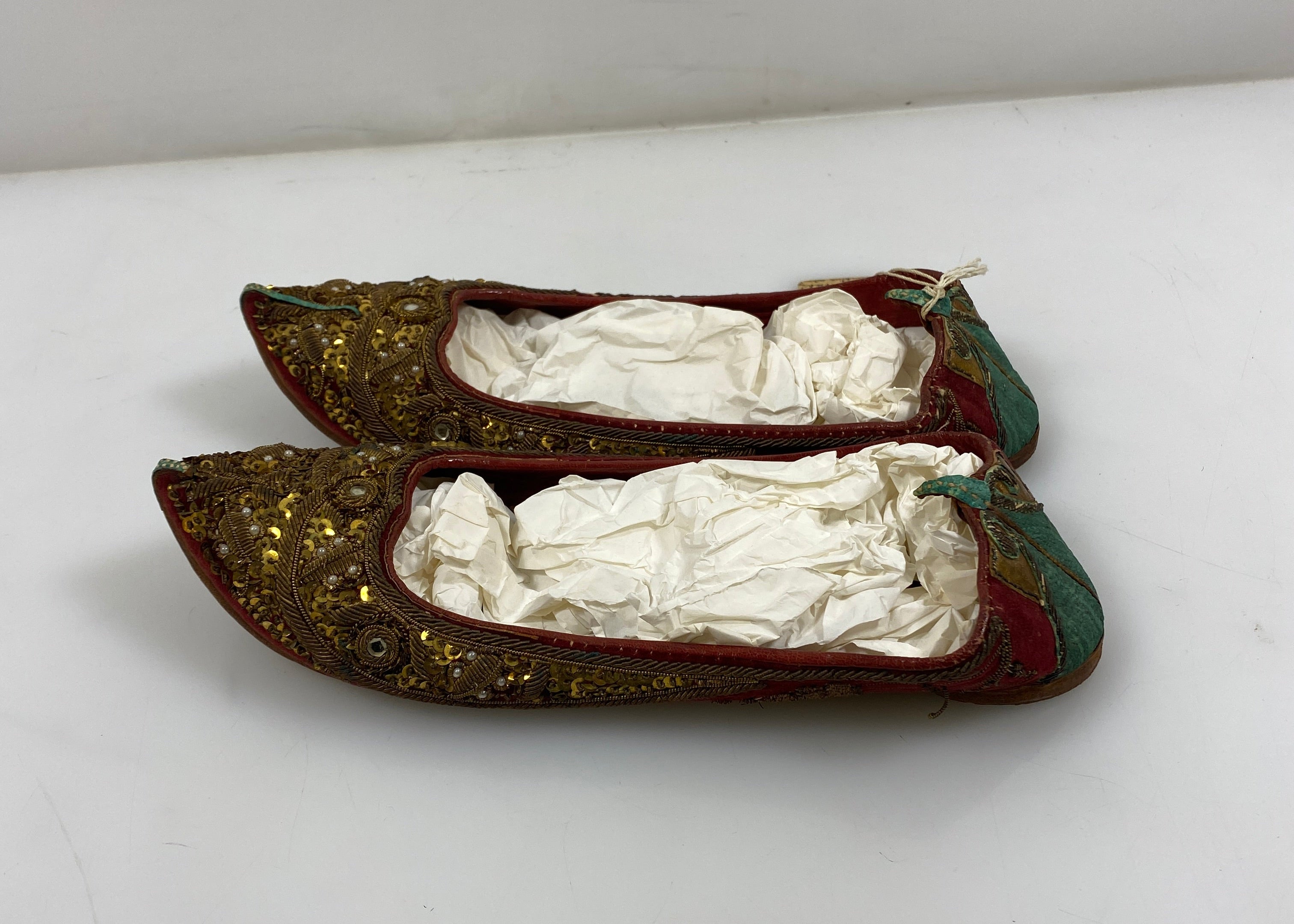 Vintage Chinese Embroidered Shoes Size Unknown #1