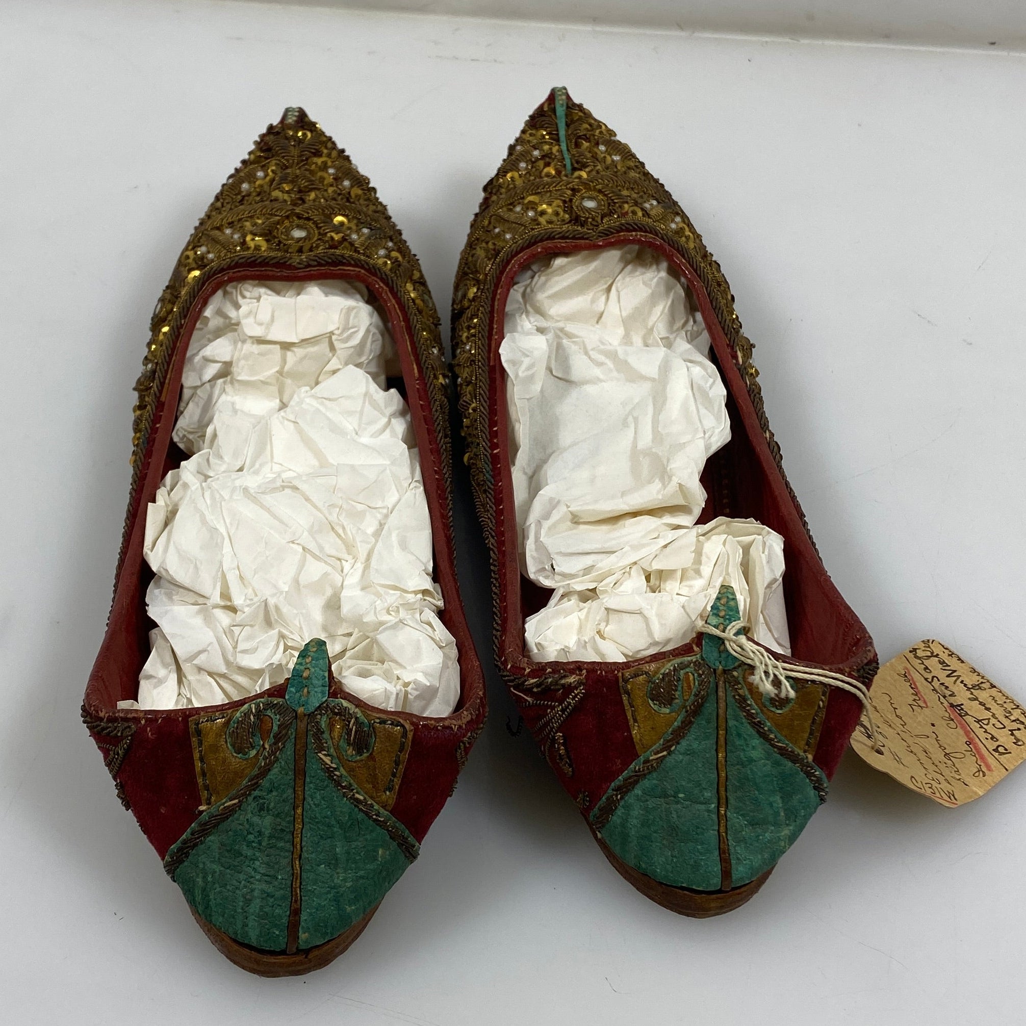 Vintage Chinese Embroidered Shoes Size Unknown #1