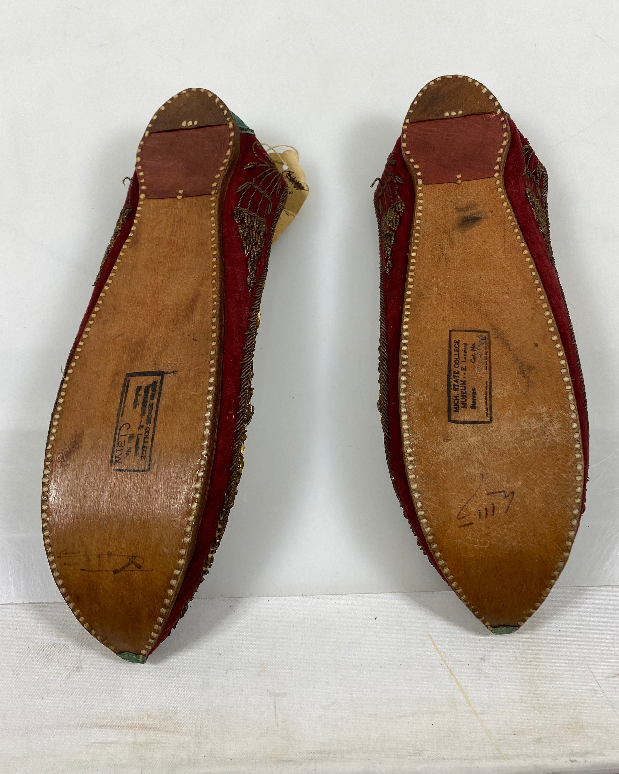 Vintage Chinese Embroidered Shoes Size Unknown #1