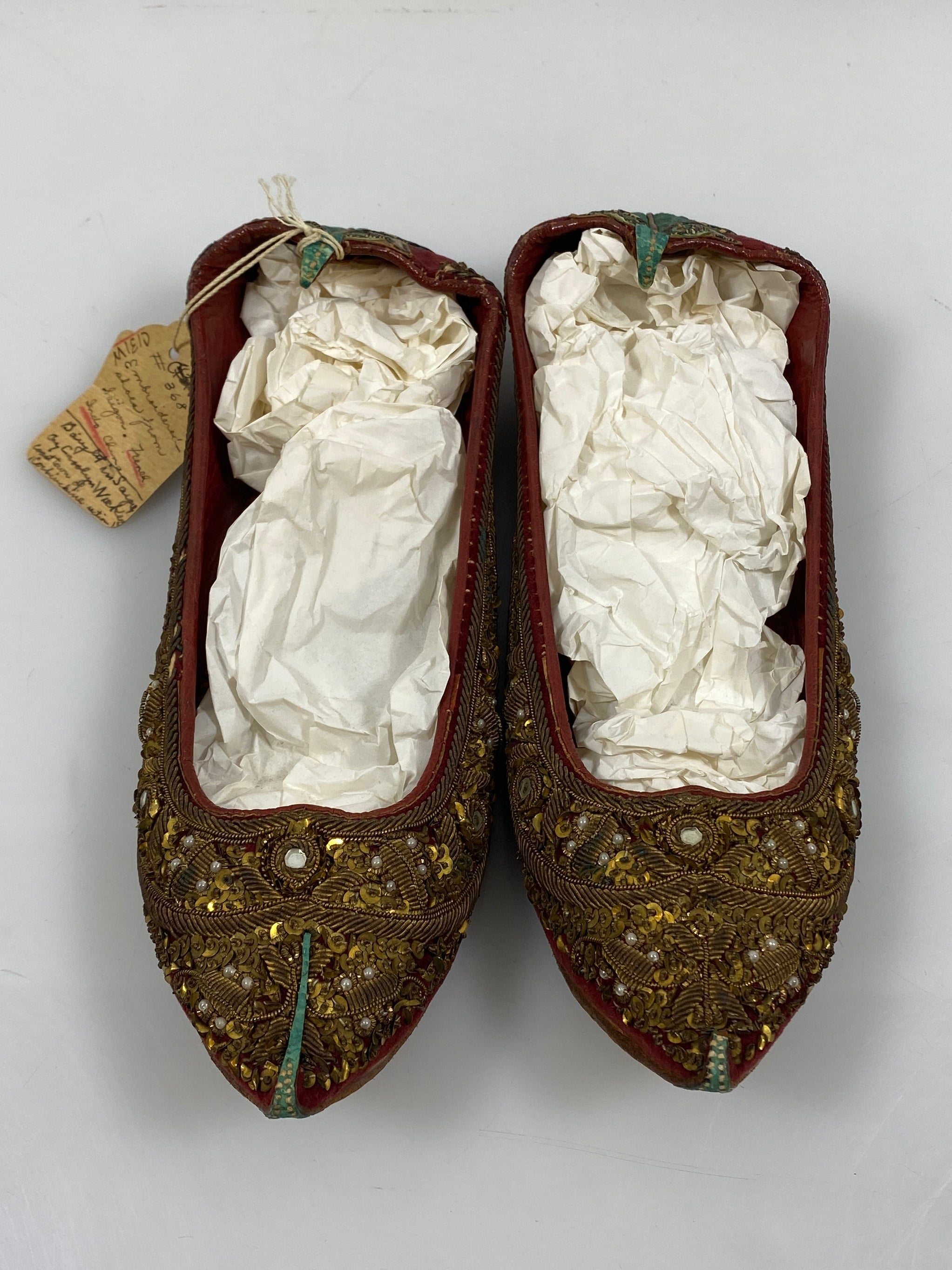 Vintage Chinese Embroidered Shoes Size Unknown #1