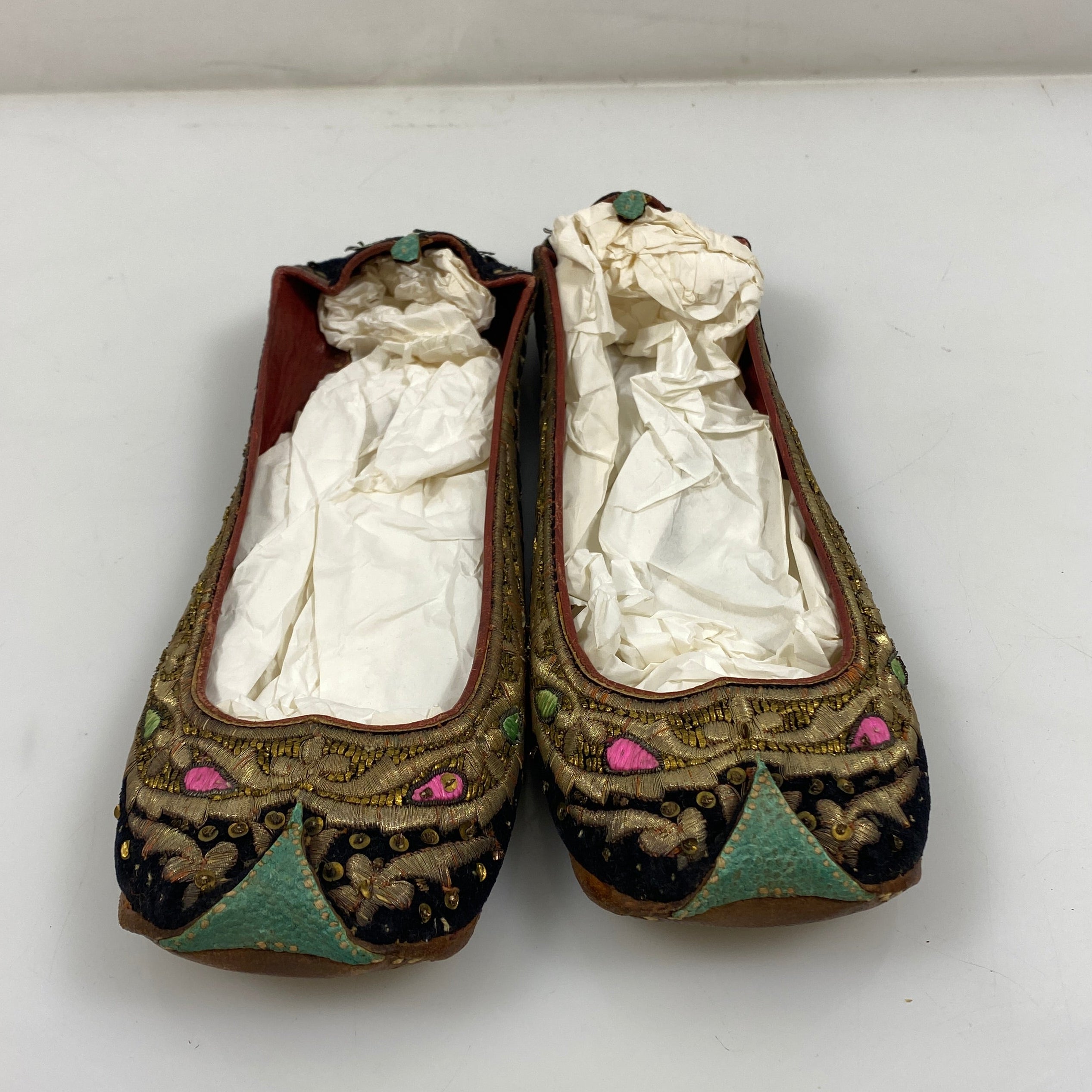 Vintage Chinese Embroidered Shoes Size Unknown #2