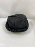 Vintage Christian Dior Black Cloth and Straw Bucket Hat