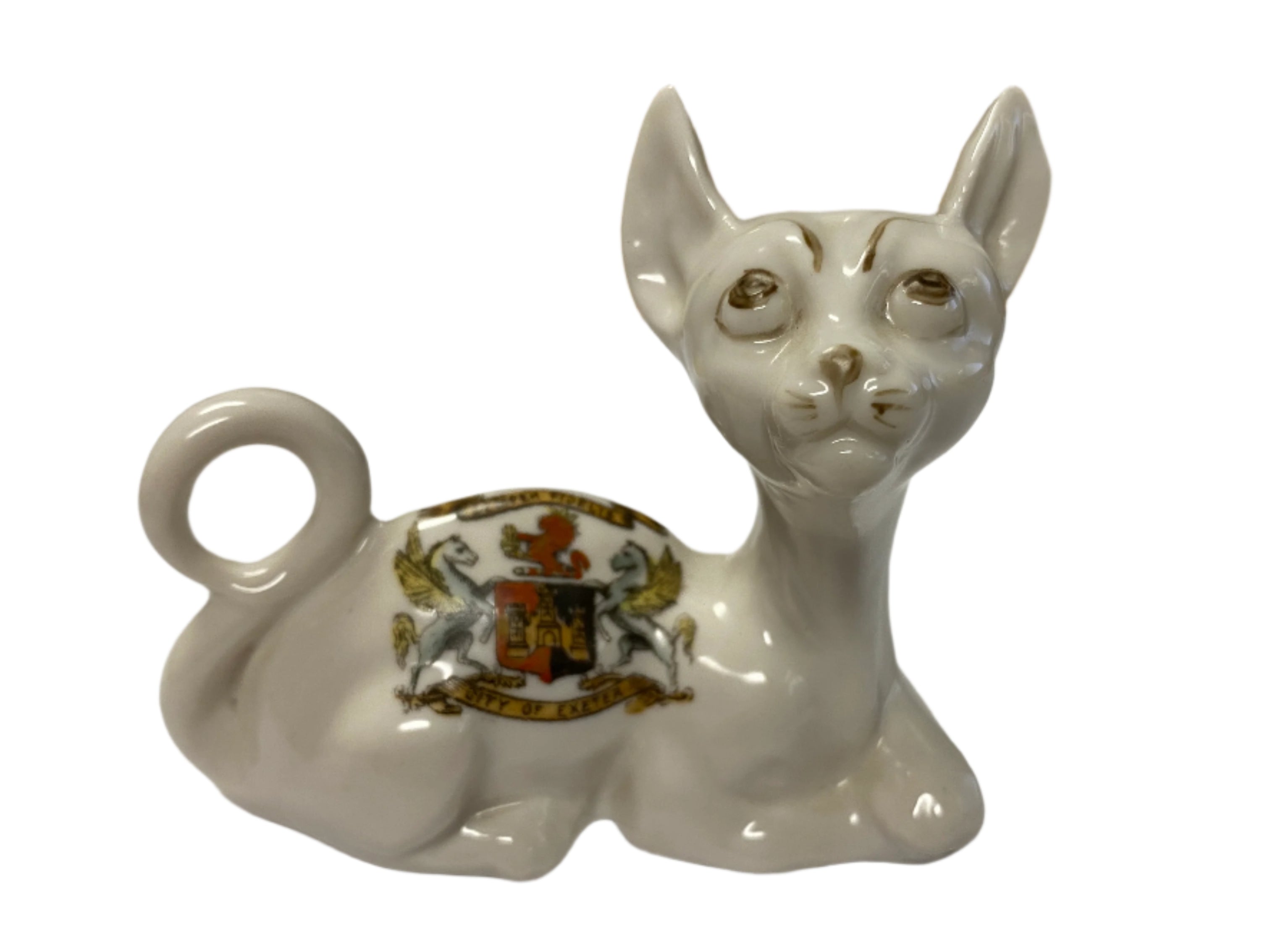 Vintage City of Exeter Ceramic Cat Figurine