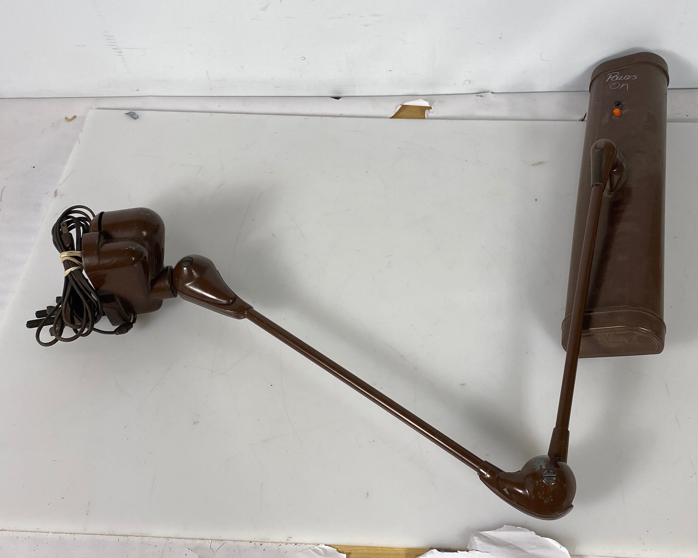 Vintage Dazor Brown Floating Articulating Work Lamp