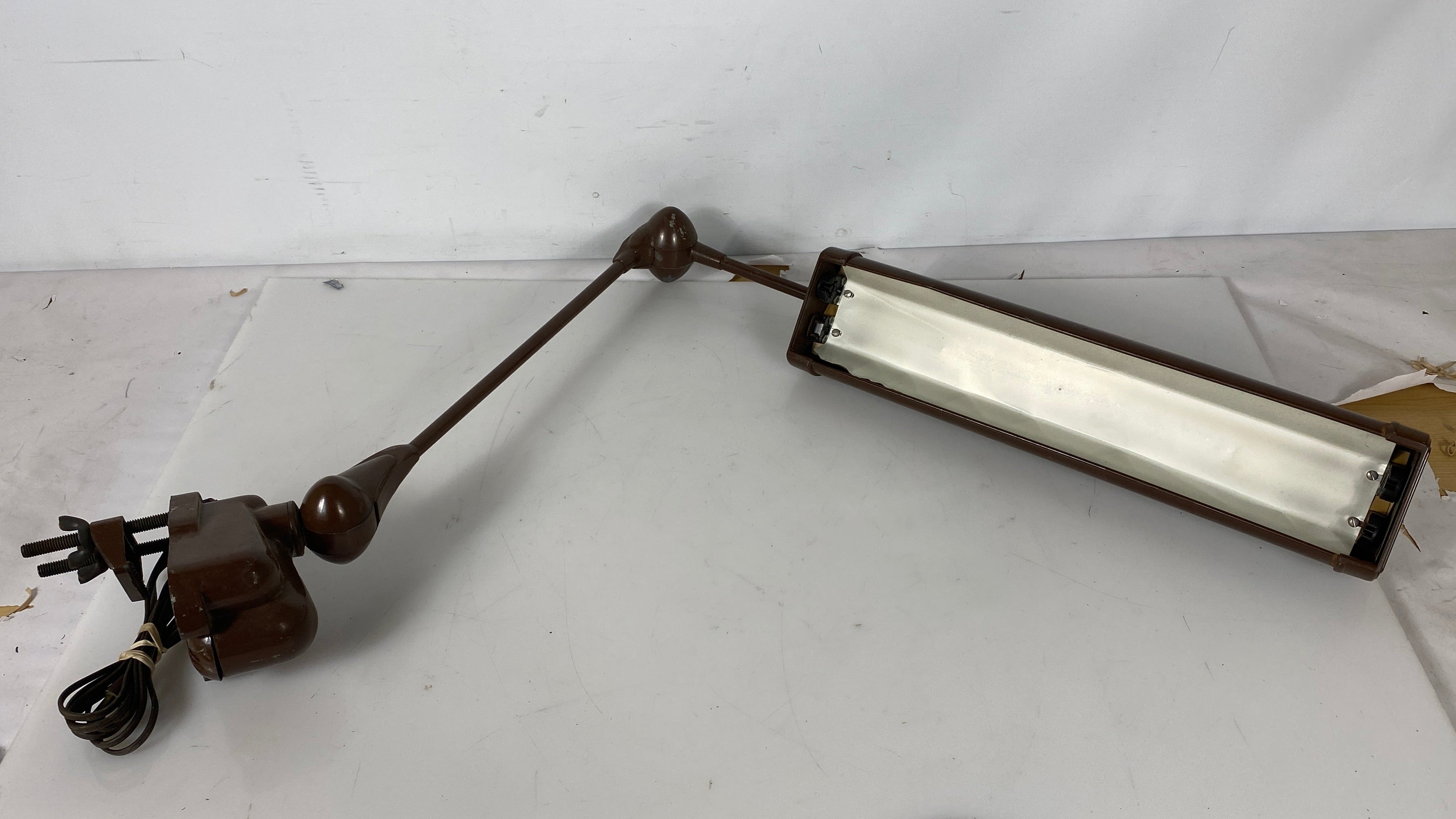 Vintage Dazor Brown Floating Articulating Work Lamp