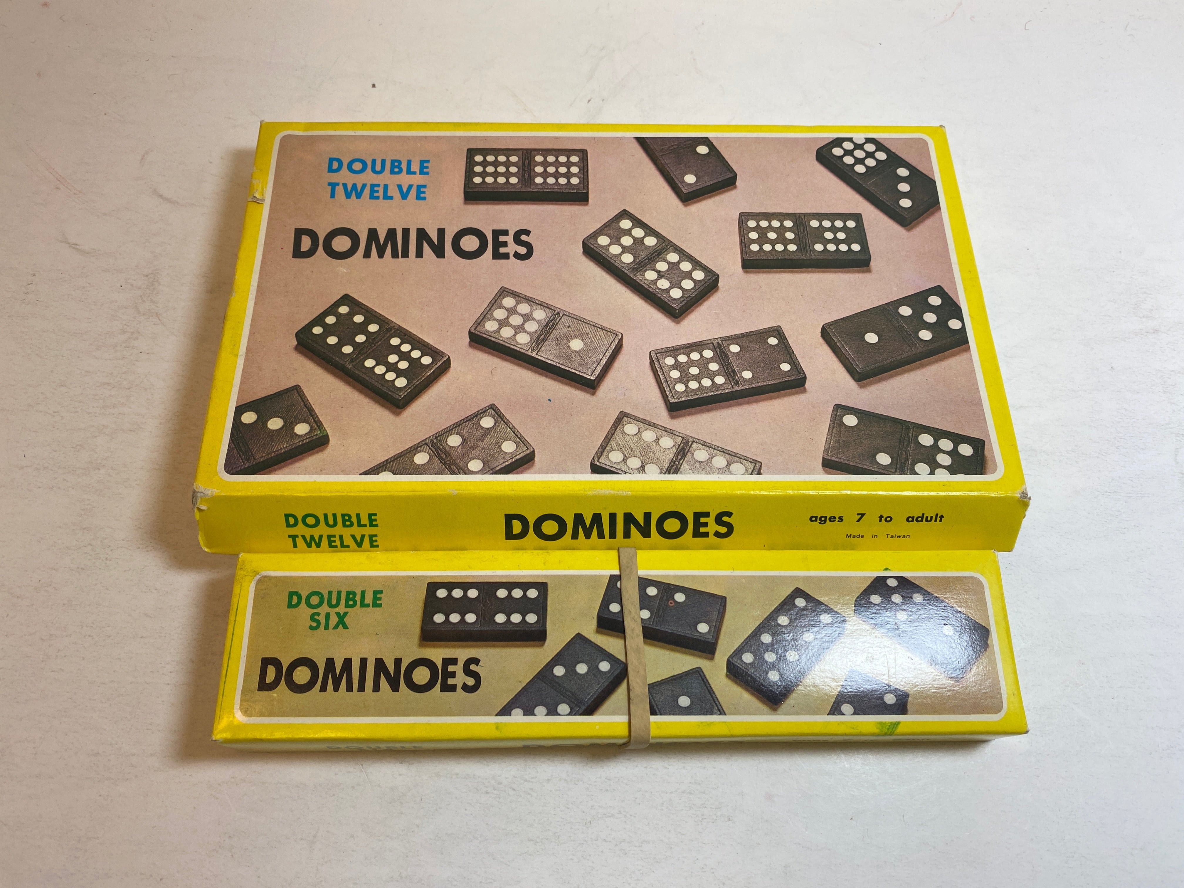 Vintage Dominoes Sets Double Six Twelve