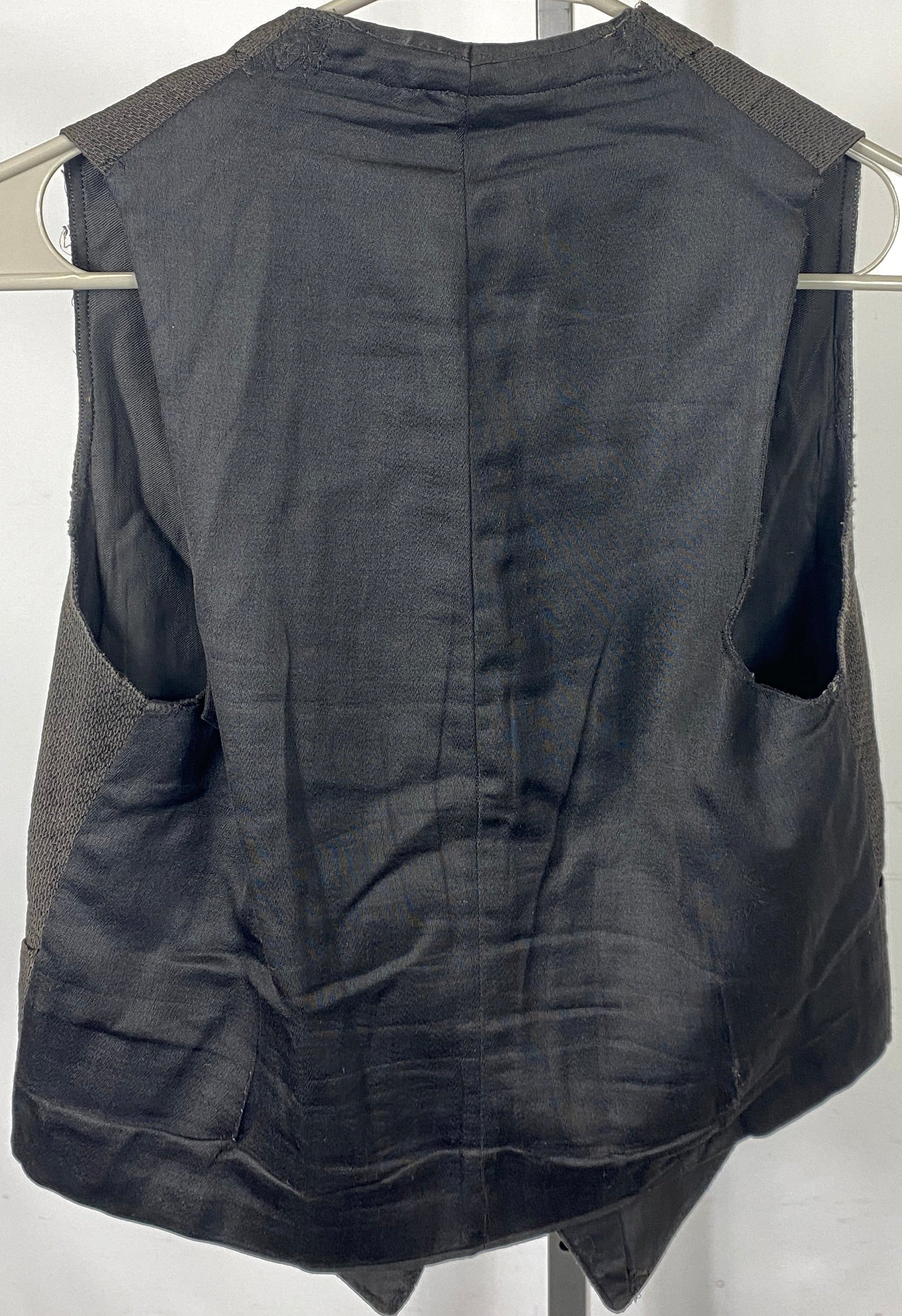 Vintage Early 1900's Black Vest Men's Size Unknown