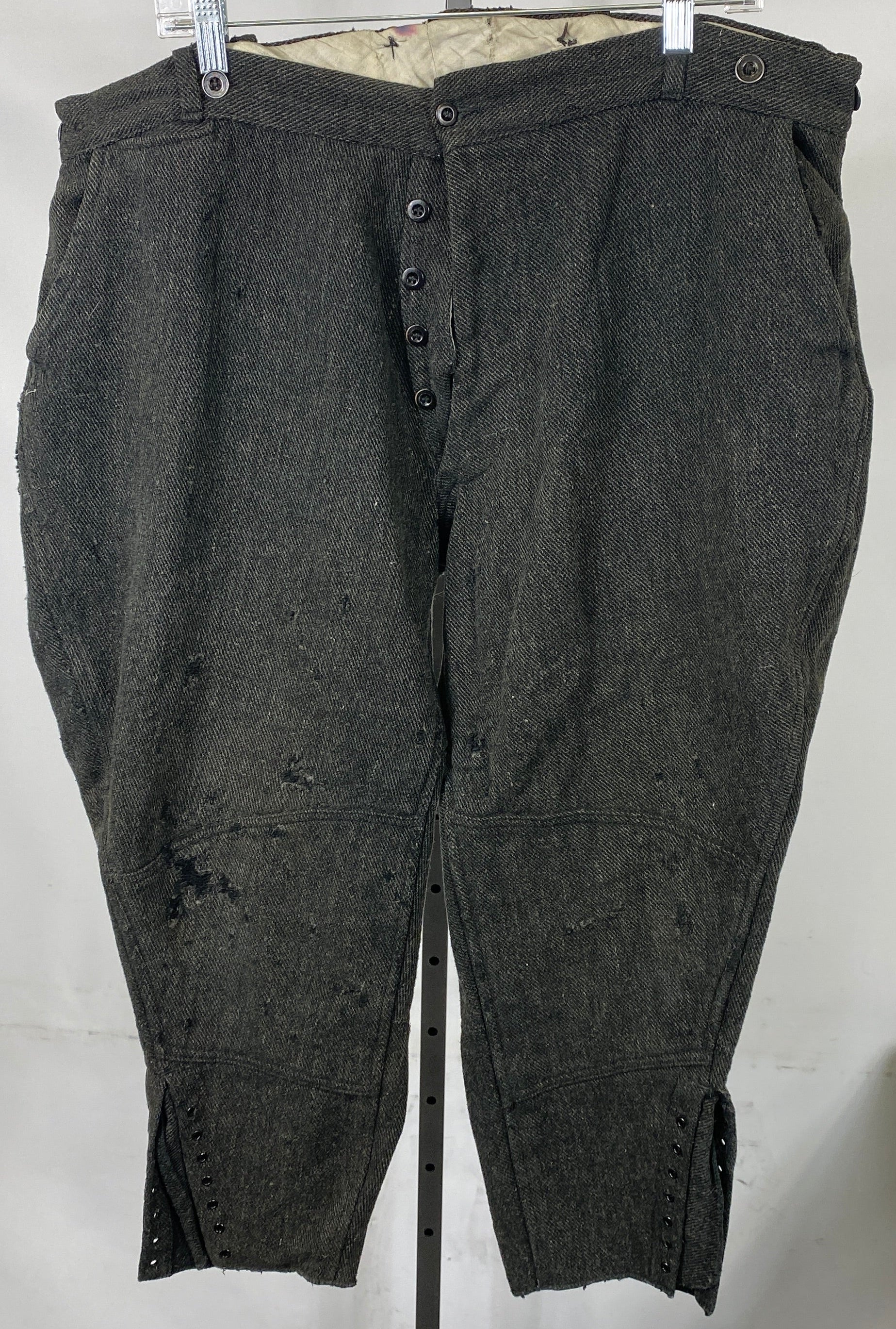 Vintage Early 1900's Black Wool Pants Men's Size Unknown