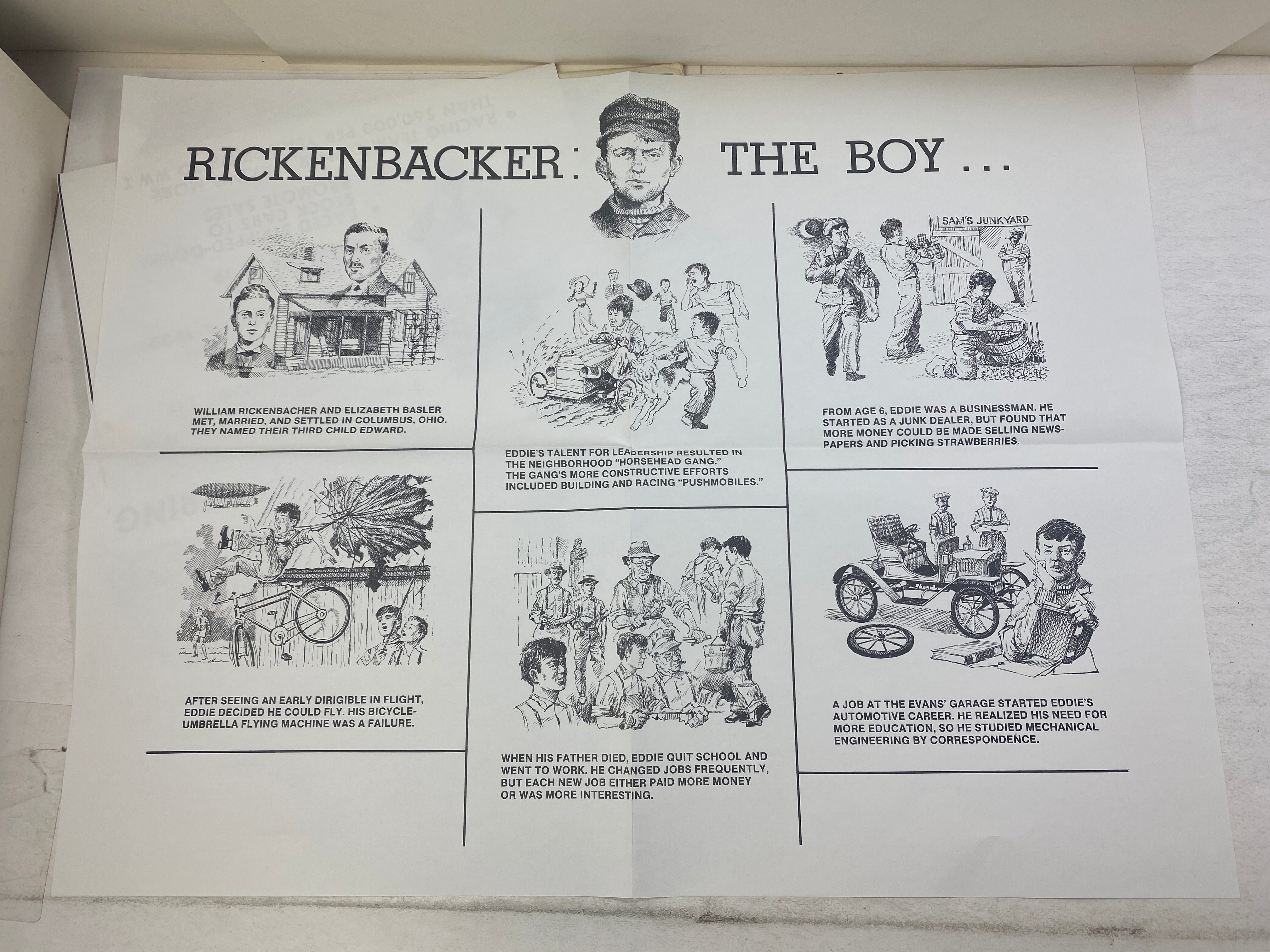 Vintage Eddie Rickenbacker Aviation History Educational Packet 1989