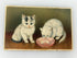 Vintage Embossed Postcard Two White Kittens Arthur Heyer 1900s