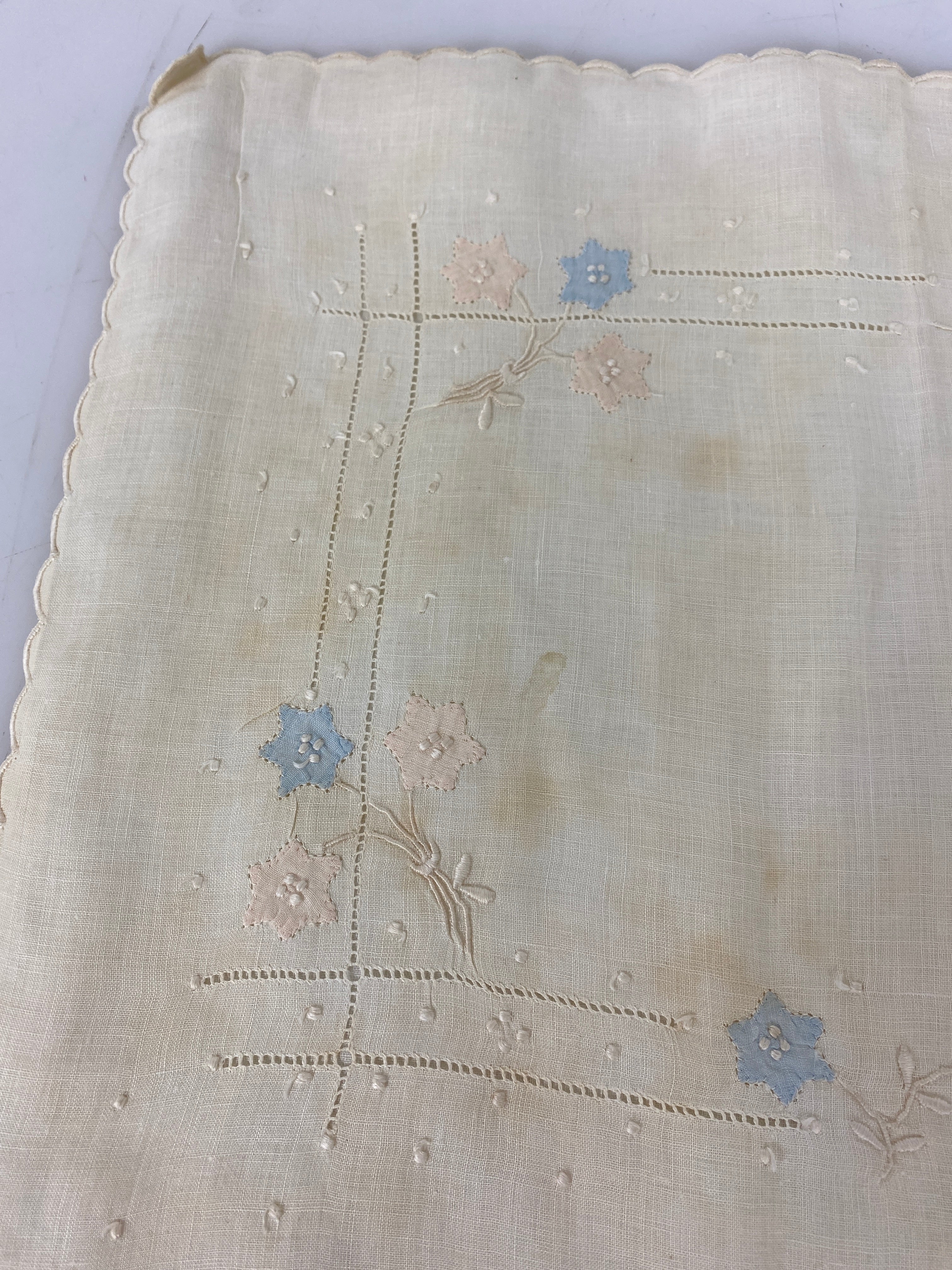 Vintage Embroidered Baby's Pillow Case