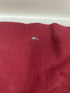 Vintage Floral Embroidery on Red Wool