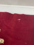 Vintage Floral Embroidery on Red Wool